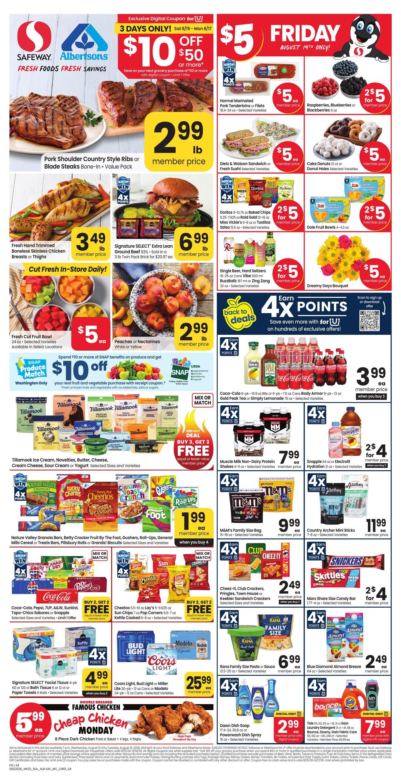 Albertsons (Lewiston Area, ID) Weekly Ad August 12 - 18, 2026