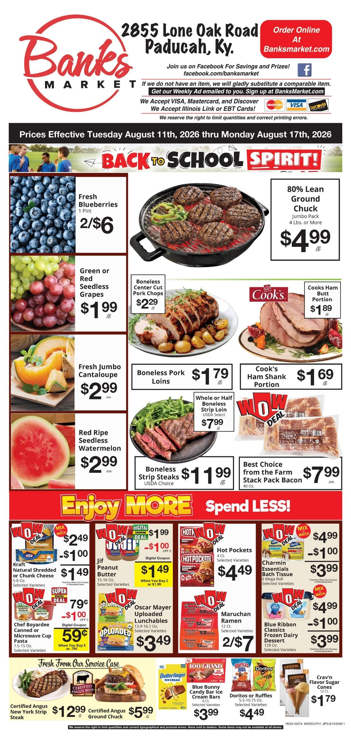 Banks Market (Paducah Area, KY) Weekly Ad August 11 - 17, 2026