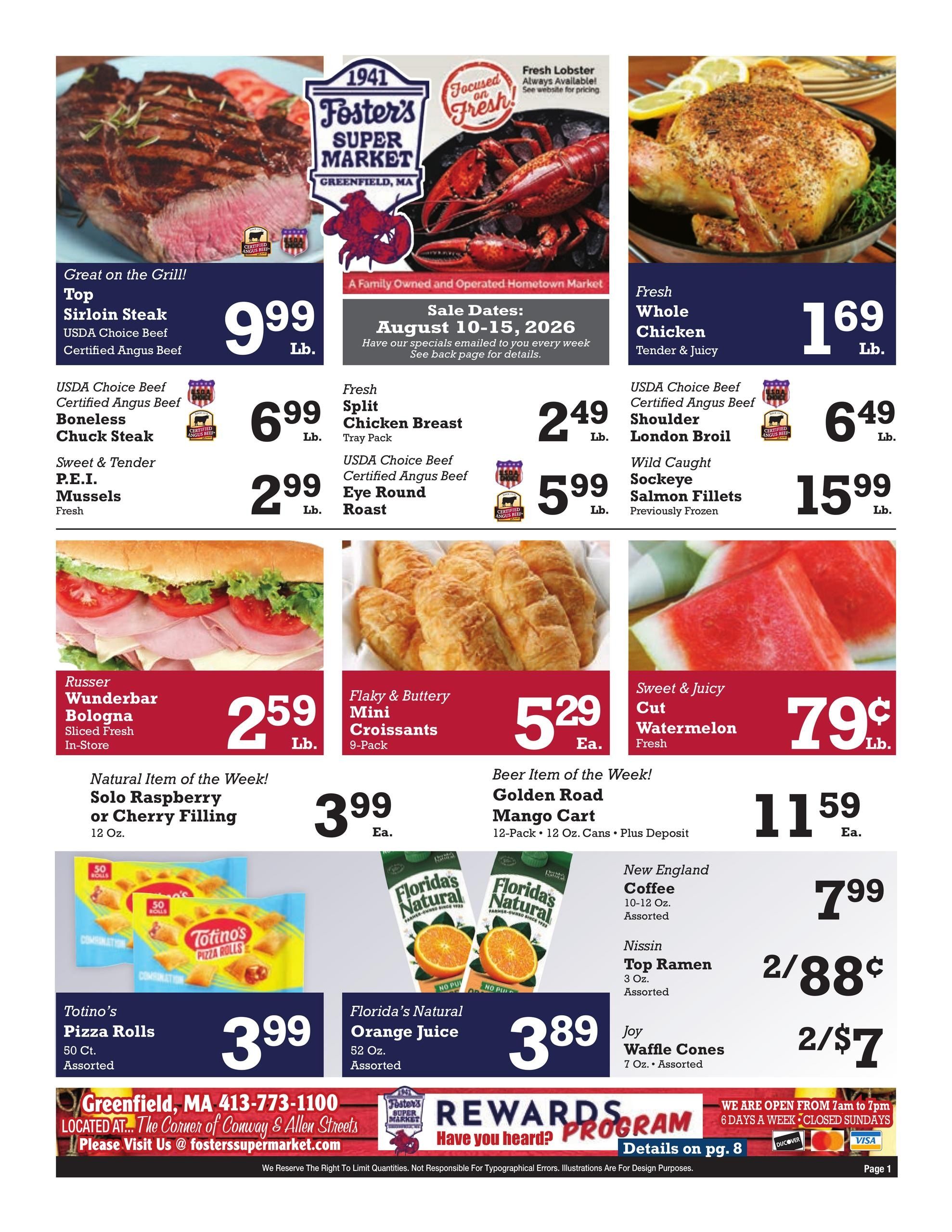 Foster's Super Market Weekly Ad August 3 - 15, 2026