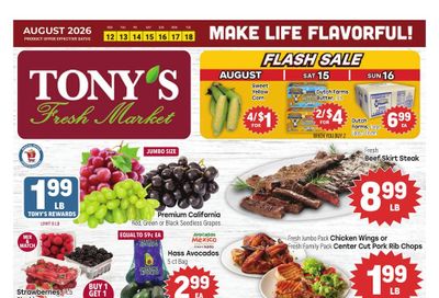 Tony's Fresh Market (Joliet–Plainfield Area, IL) Weekly Ad August 12 - 18, 2026