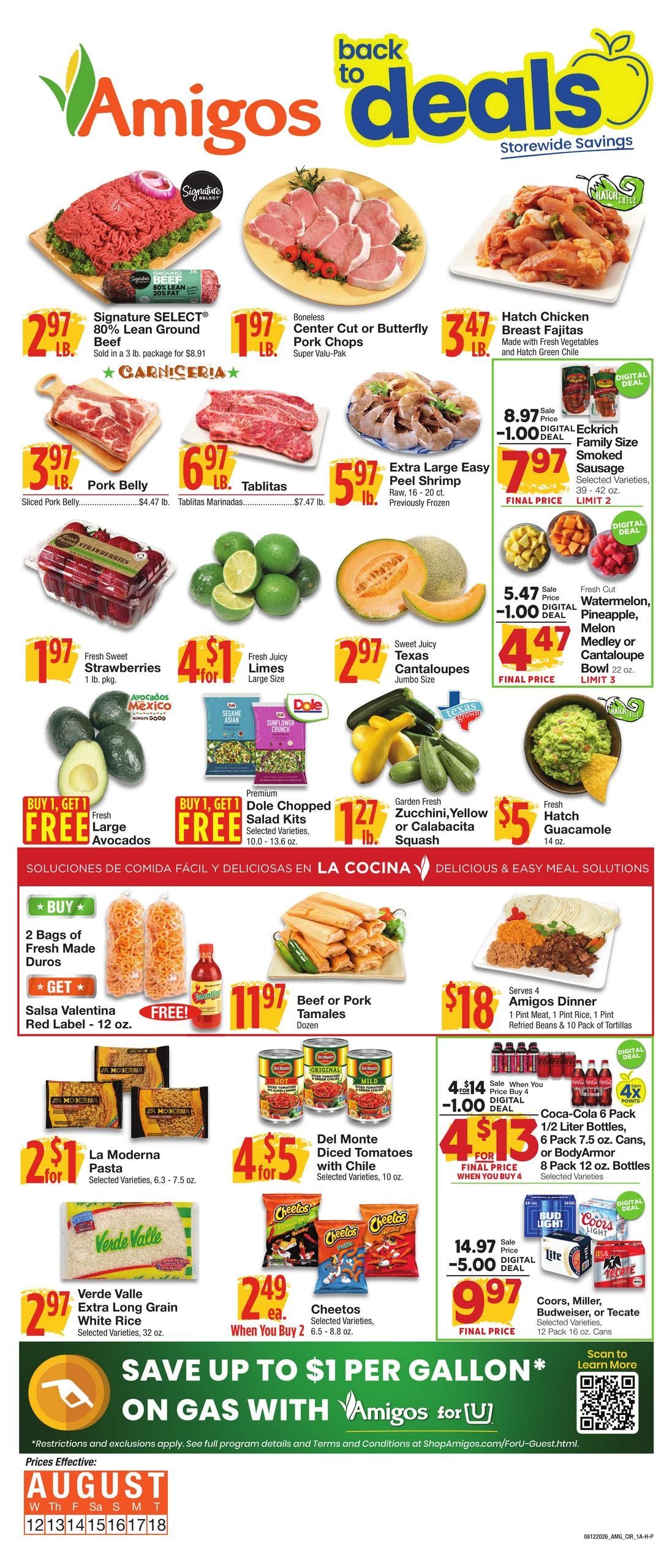 Amigos United (Amarillo Area, TX) Weekly Ad August 12 - 18, 2026