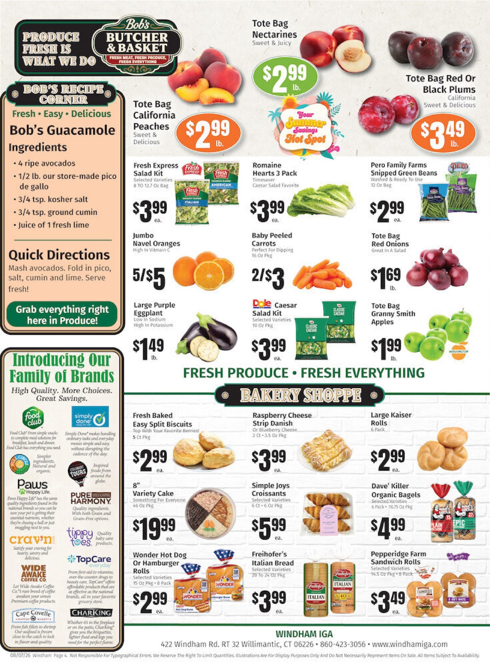 Windham IGA (Cobalt–Middlefield Area, CT) Weekly Ad August 7 - 13, 2026