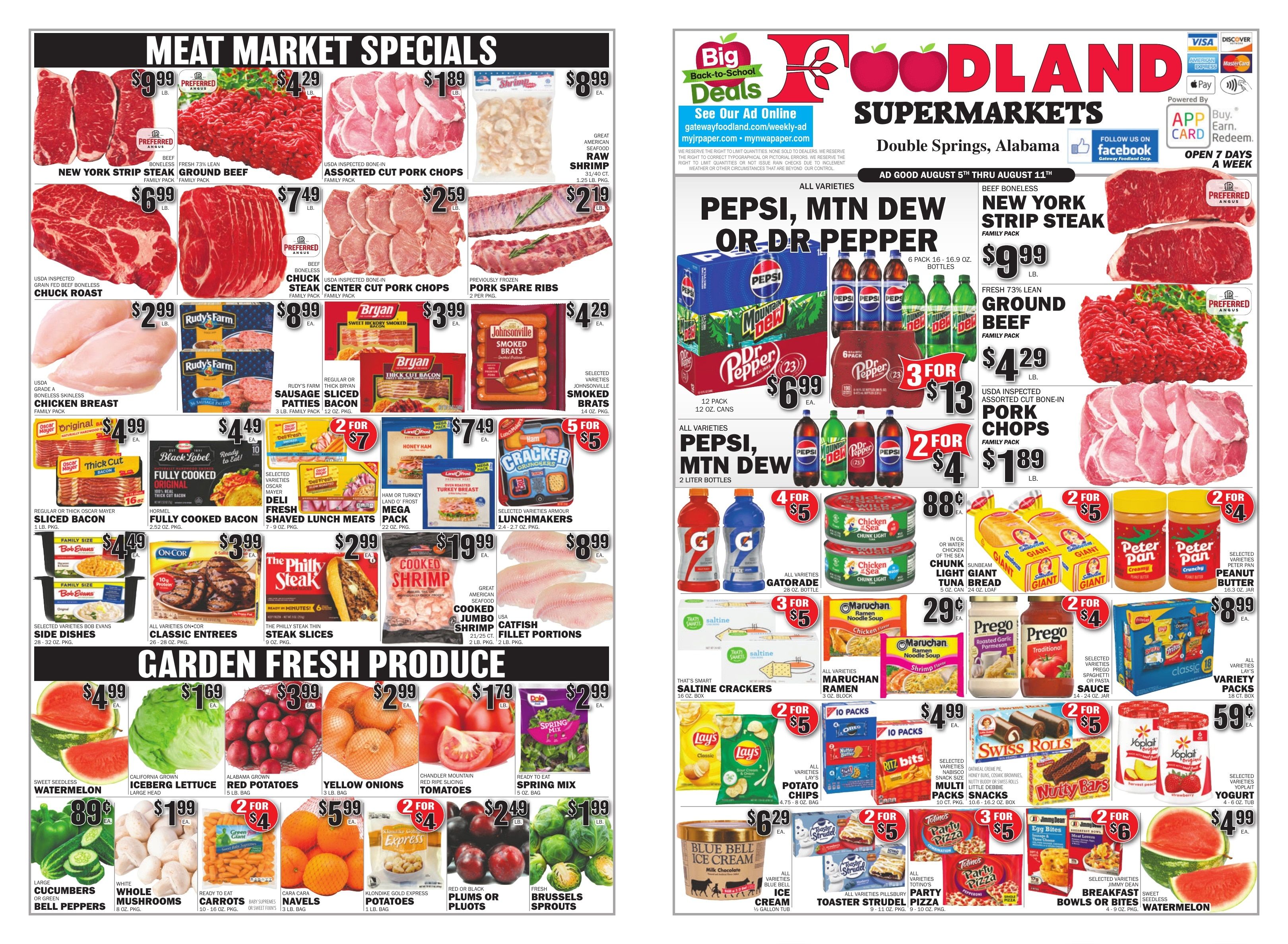 Gateway Foodland (Double Springs, AL) Weekly Ad August 5 - 11, 2026