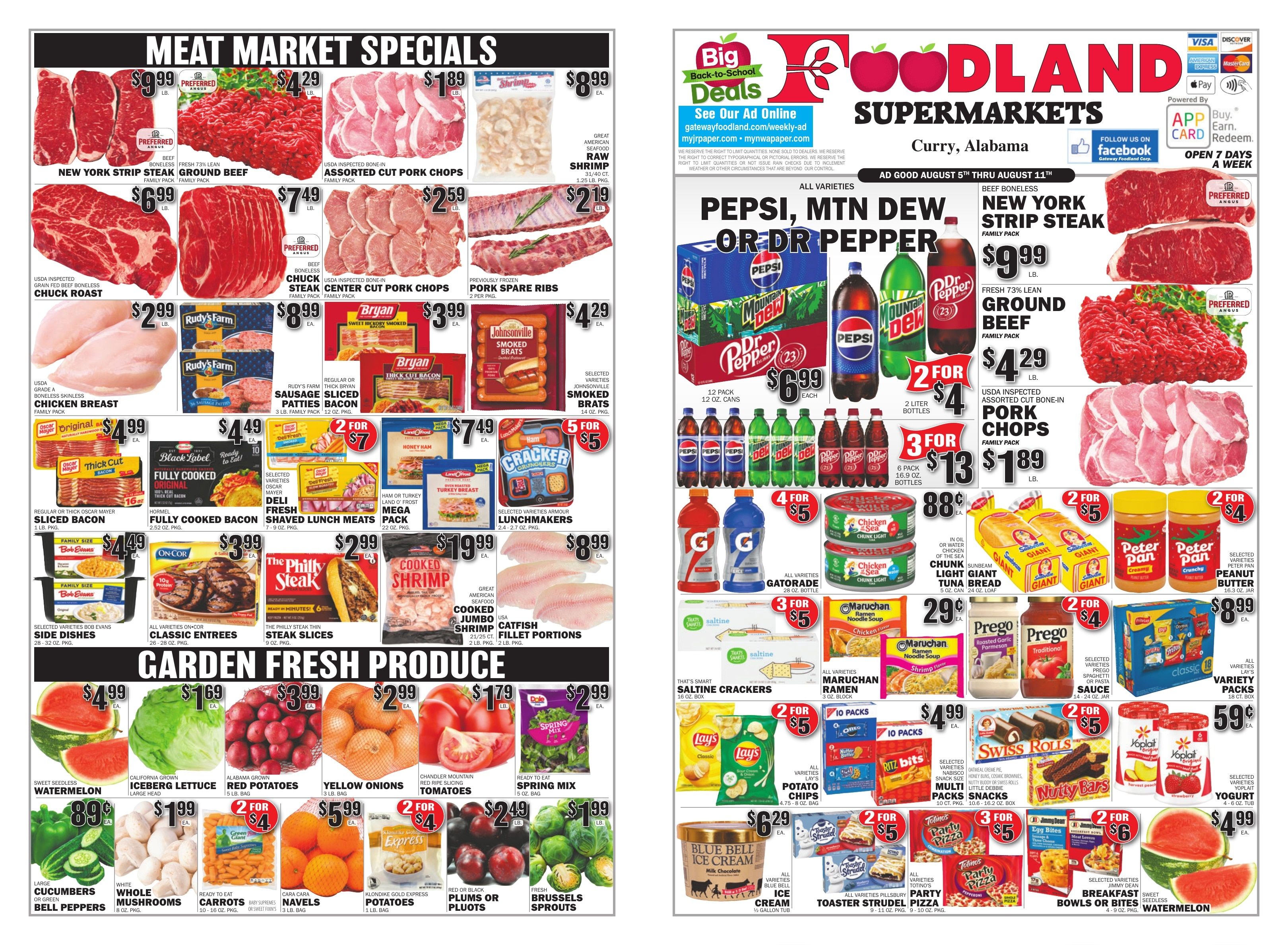 Gateway Foodland (Jasper, AL) Weekly Ad August 5 - 11, 2026