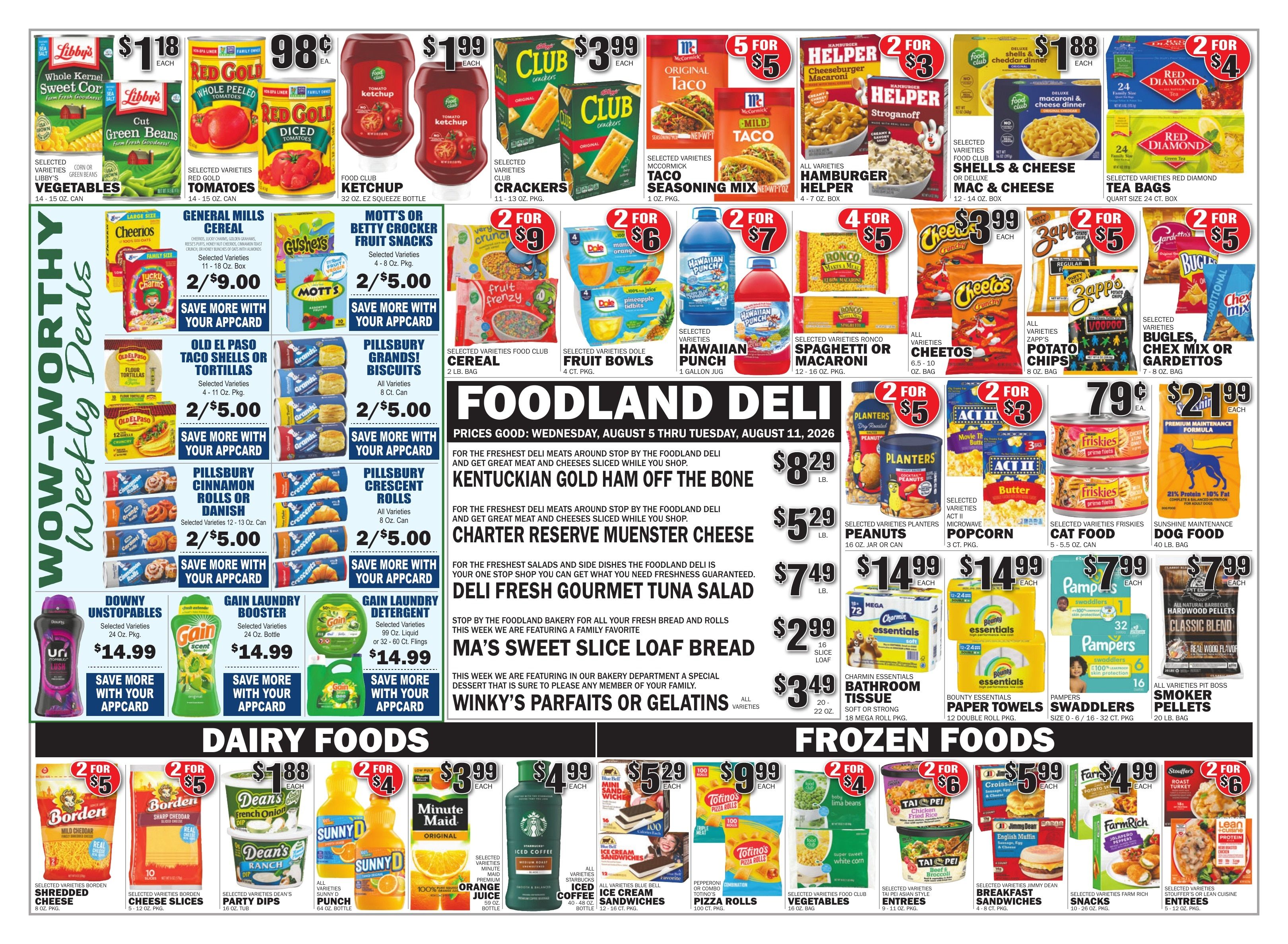 Gateway Foodland (Jasper, AL) Weekly Ad August 5 - 11, 2026