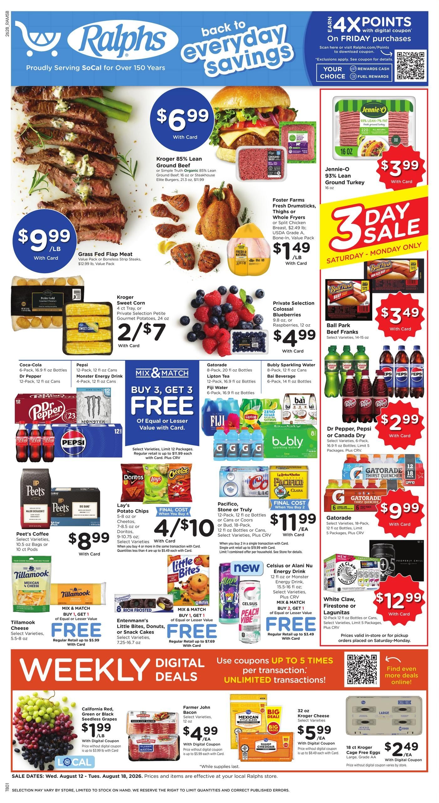 Ralphs (Santa Maria Area, CA) Weekly Ad August 12 - 18, 2026