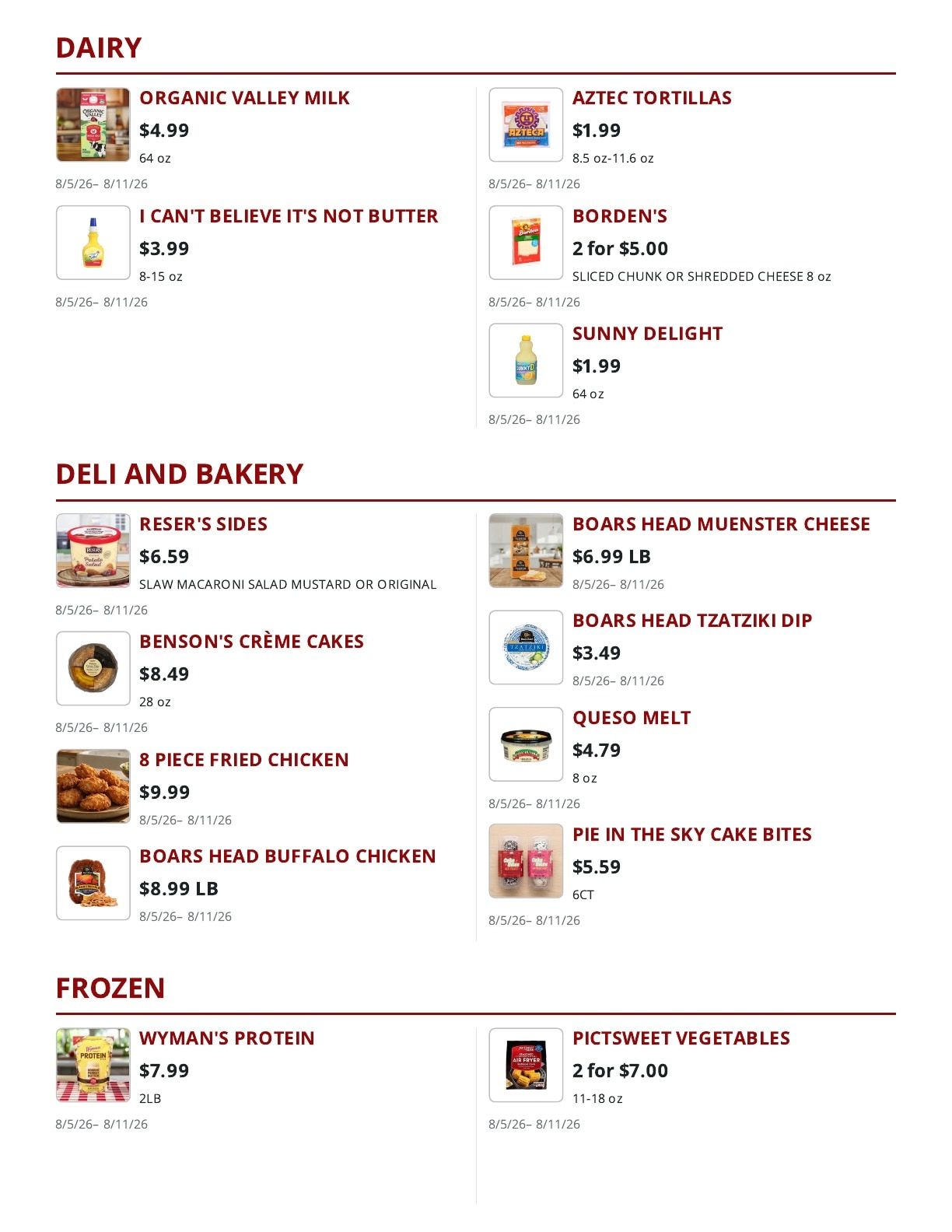 Russell's Piggly Wiggly Weekly Ad August 5 - 11, 2026