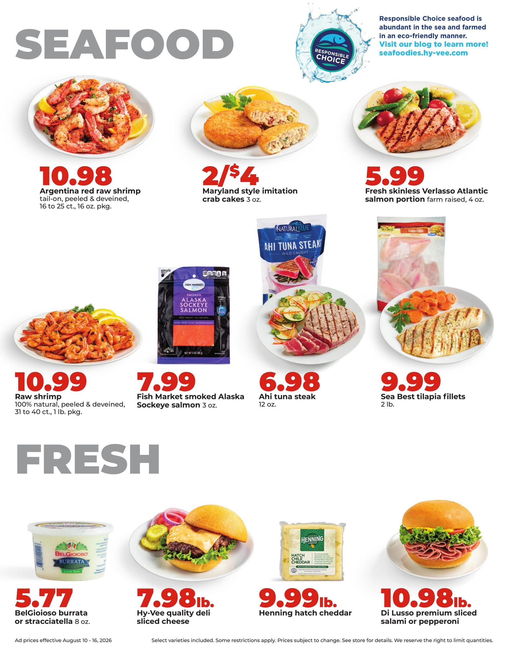 Hy-Vee (Madelia–Saint James Area, MN) Weekly Ad August 10 - 16, 2026