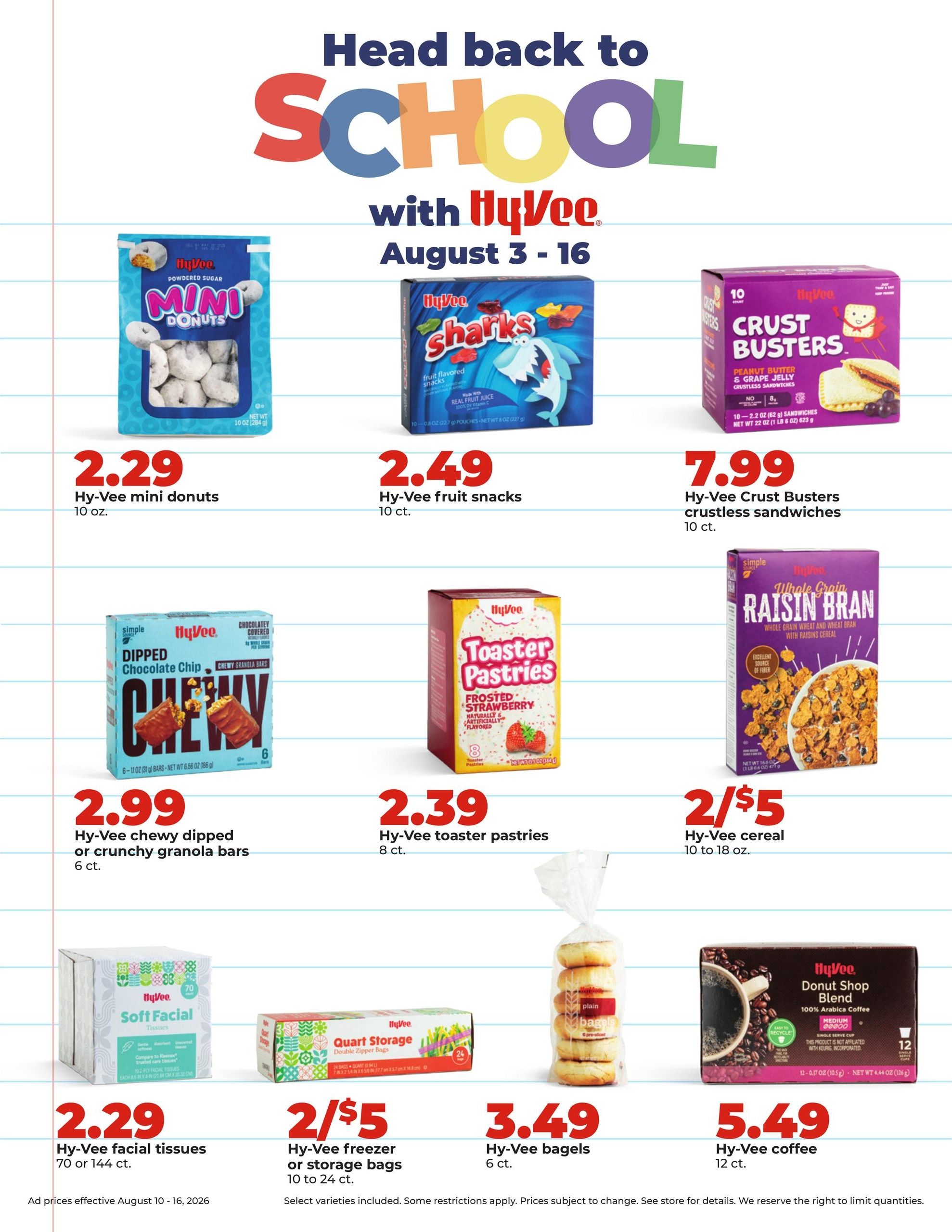 Hy-Vee (Madelia–Saint James Area, MN) Weekly Ad August 10 - 16, 2026