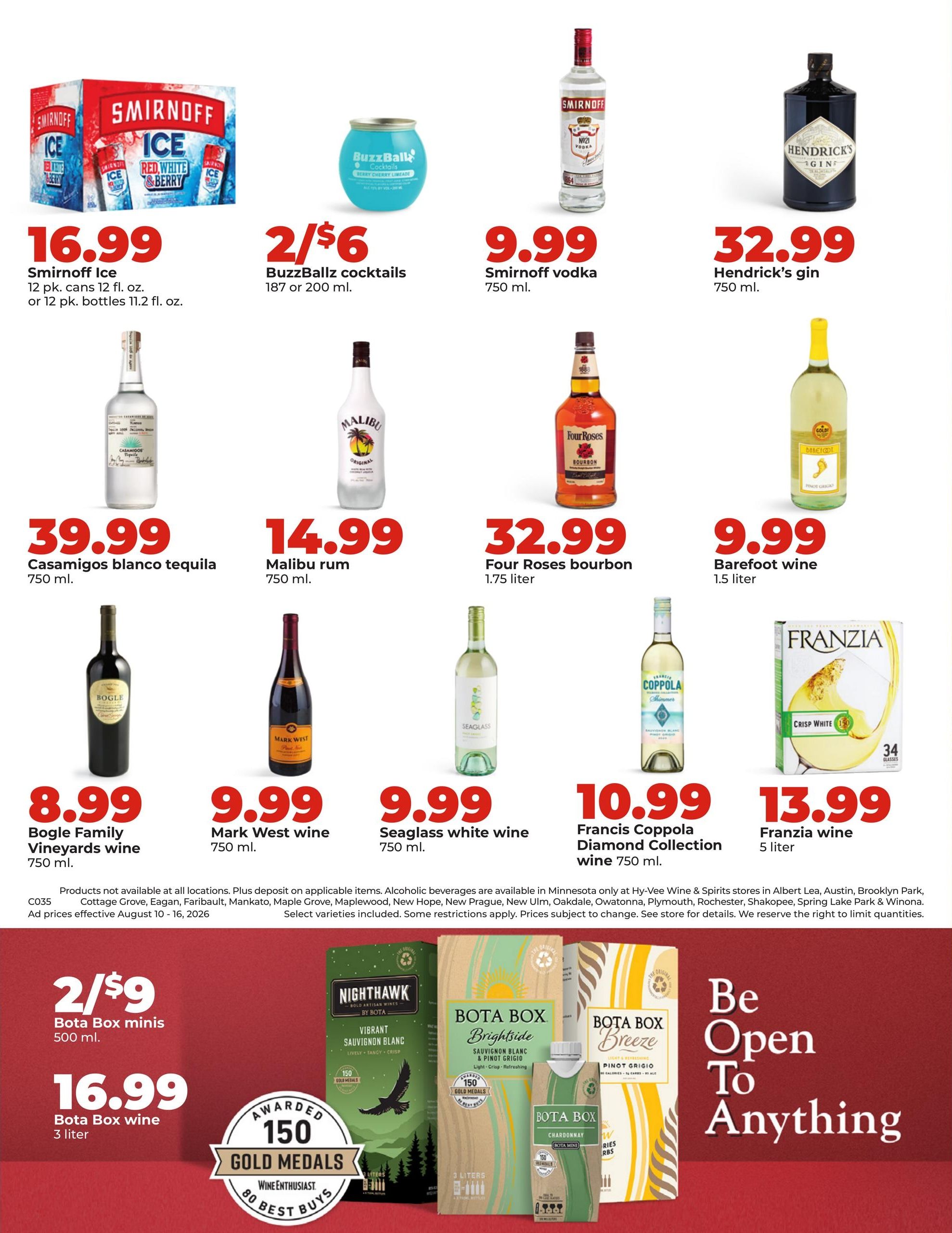 Hy-Vee (Madelia Area, MN) Weekly Ad August 10 - 16, 2026