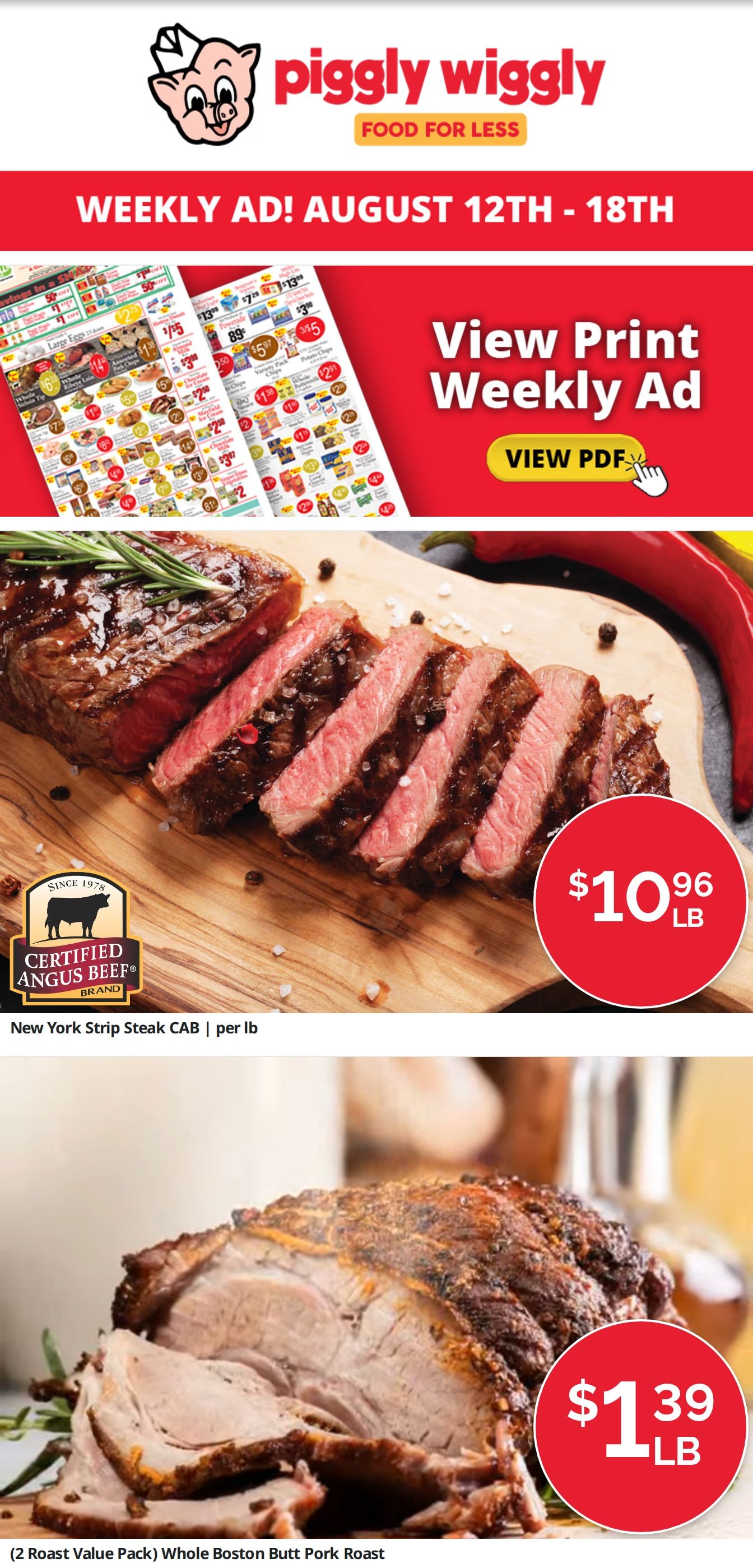 Piggly Wiggly Wetumpka Weekly Ad August 11 - 17, 2026
