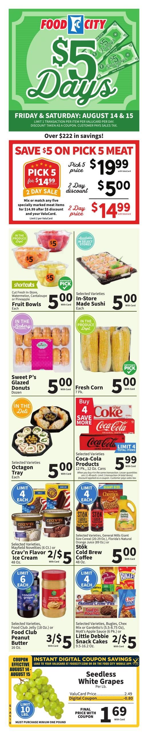 FoodCity (Birmingham Area, AL) Weekly Ad August 12 - 18, 2026