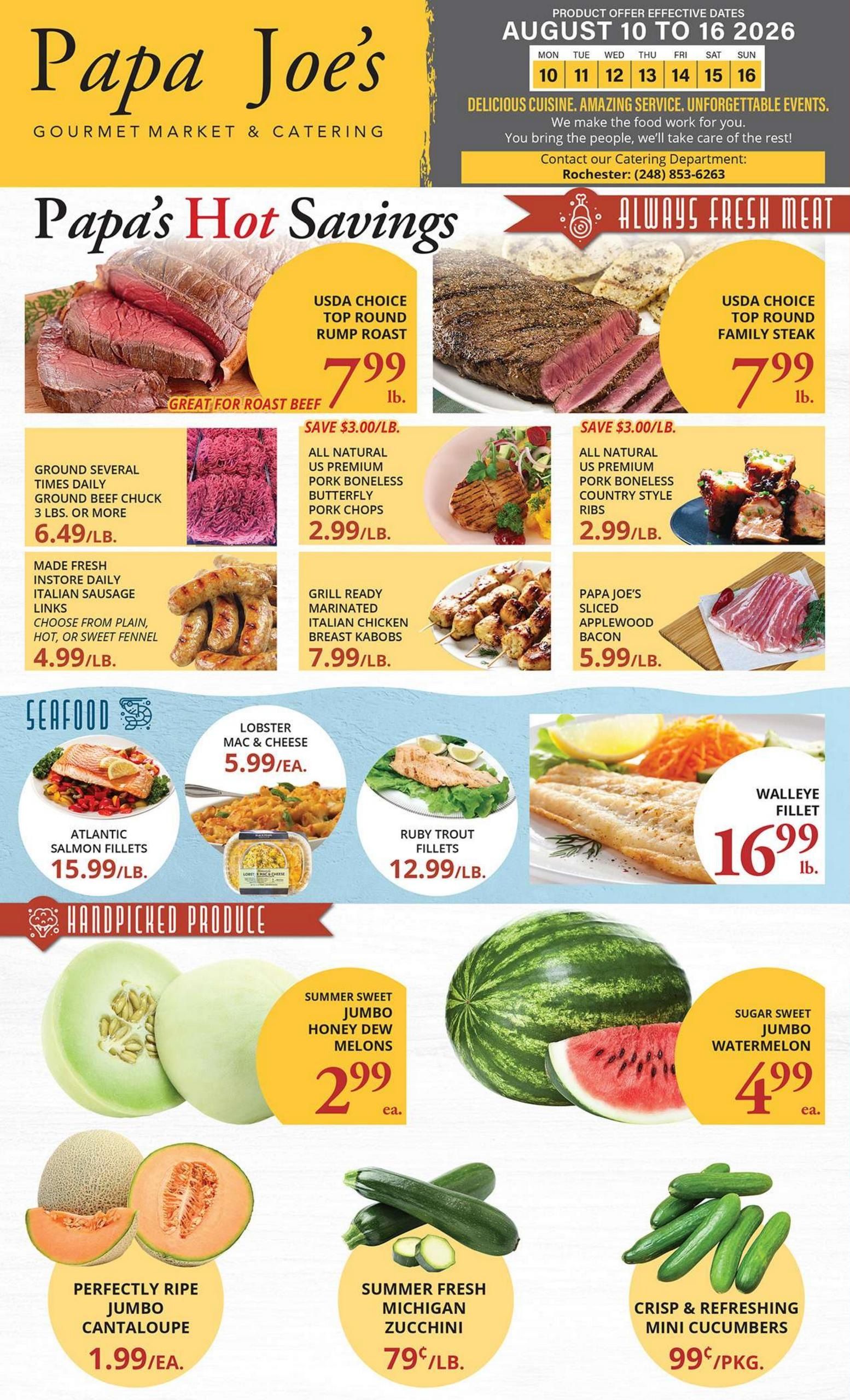 Papa Joe's Market Weekly Ad August 10 - 16, 2026