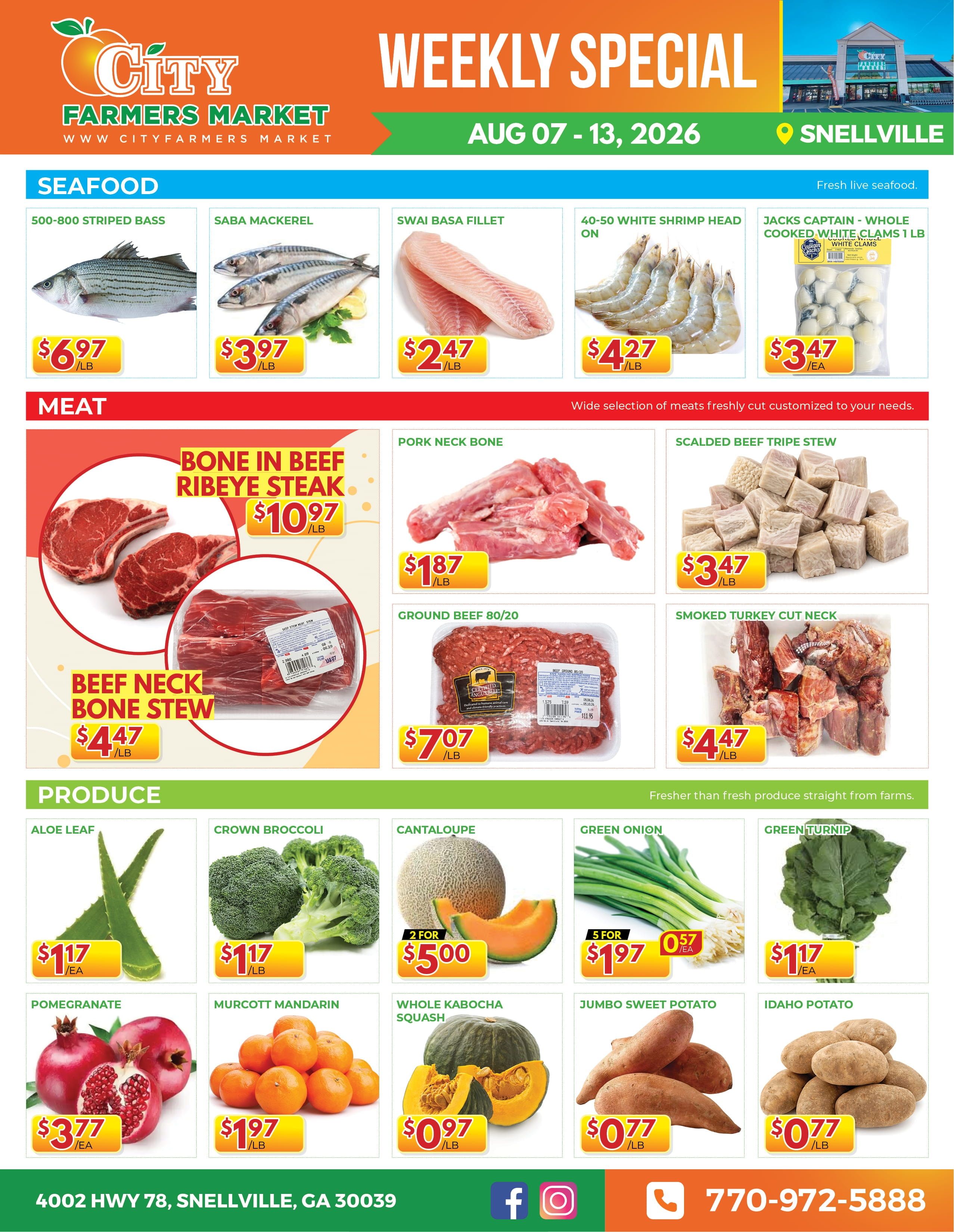 City Farmers Market (Snellville, GA) Weekly Ad August 7 - 13, 2026