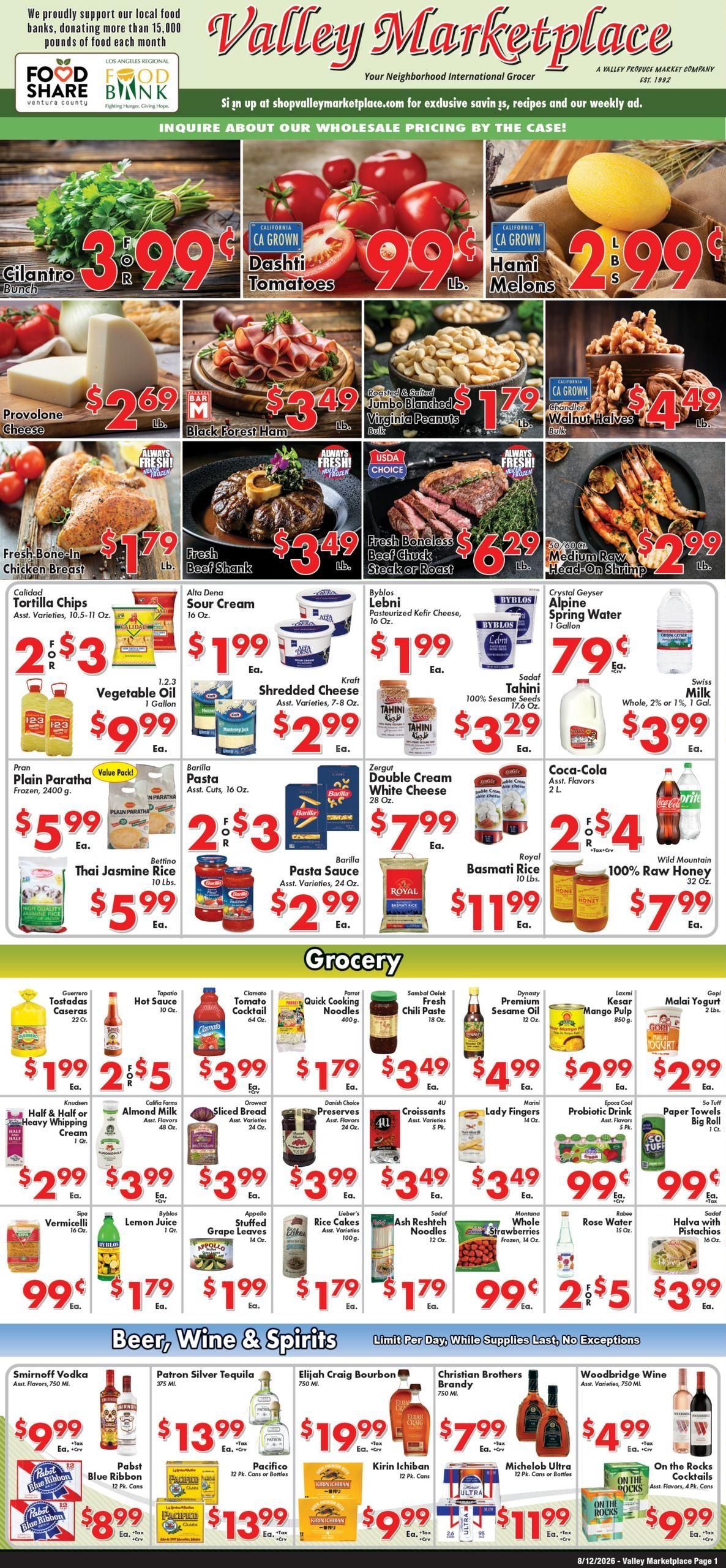 Valley Marketplace Weekly Ad August 12 - 18, 2026
