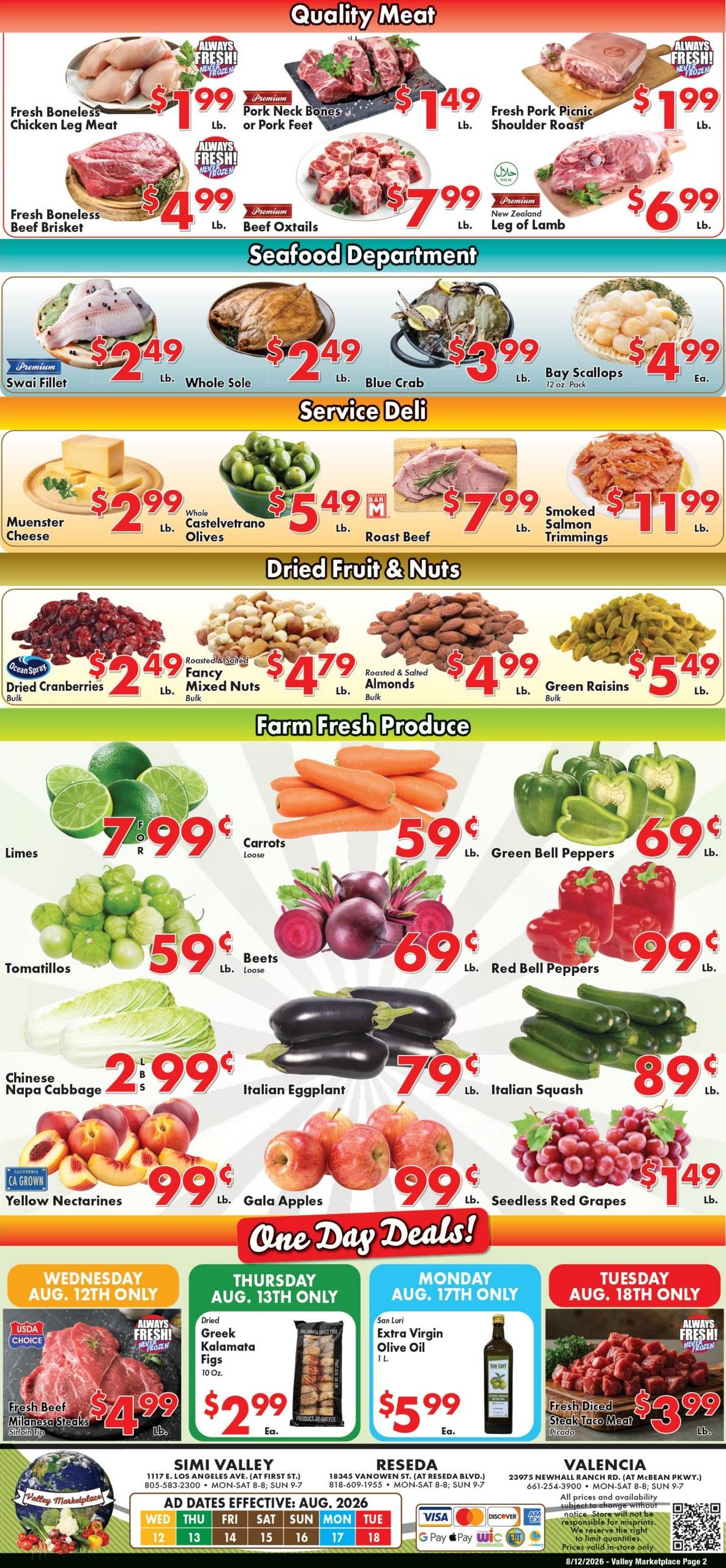 Valley Marketplace Weekly Ad August 12 - 18, 2026