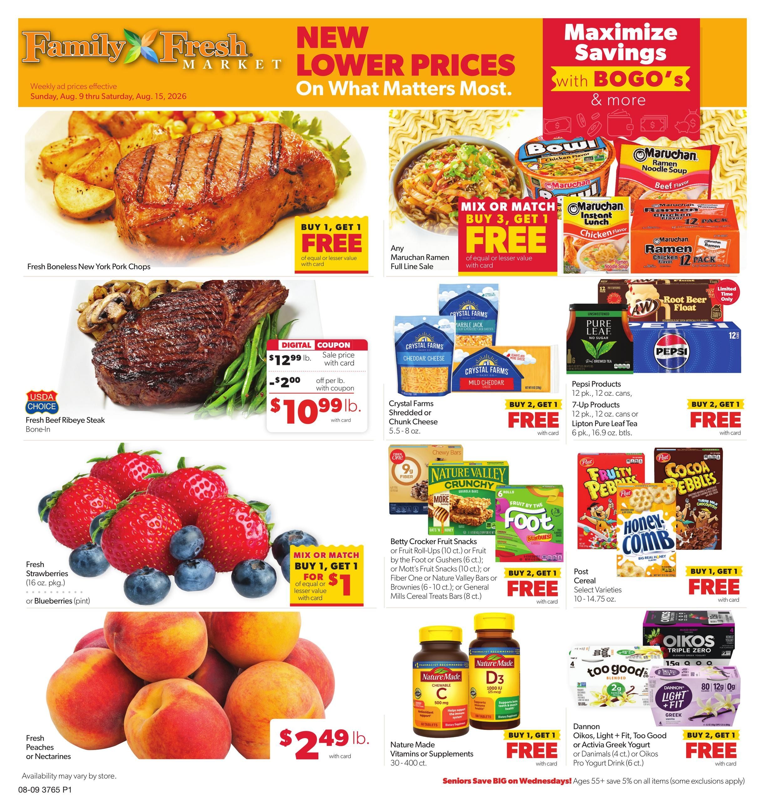 Family Fresh Weekly Ad August 9 - 15, 2026
