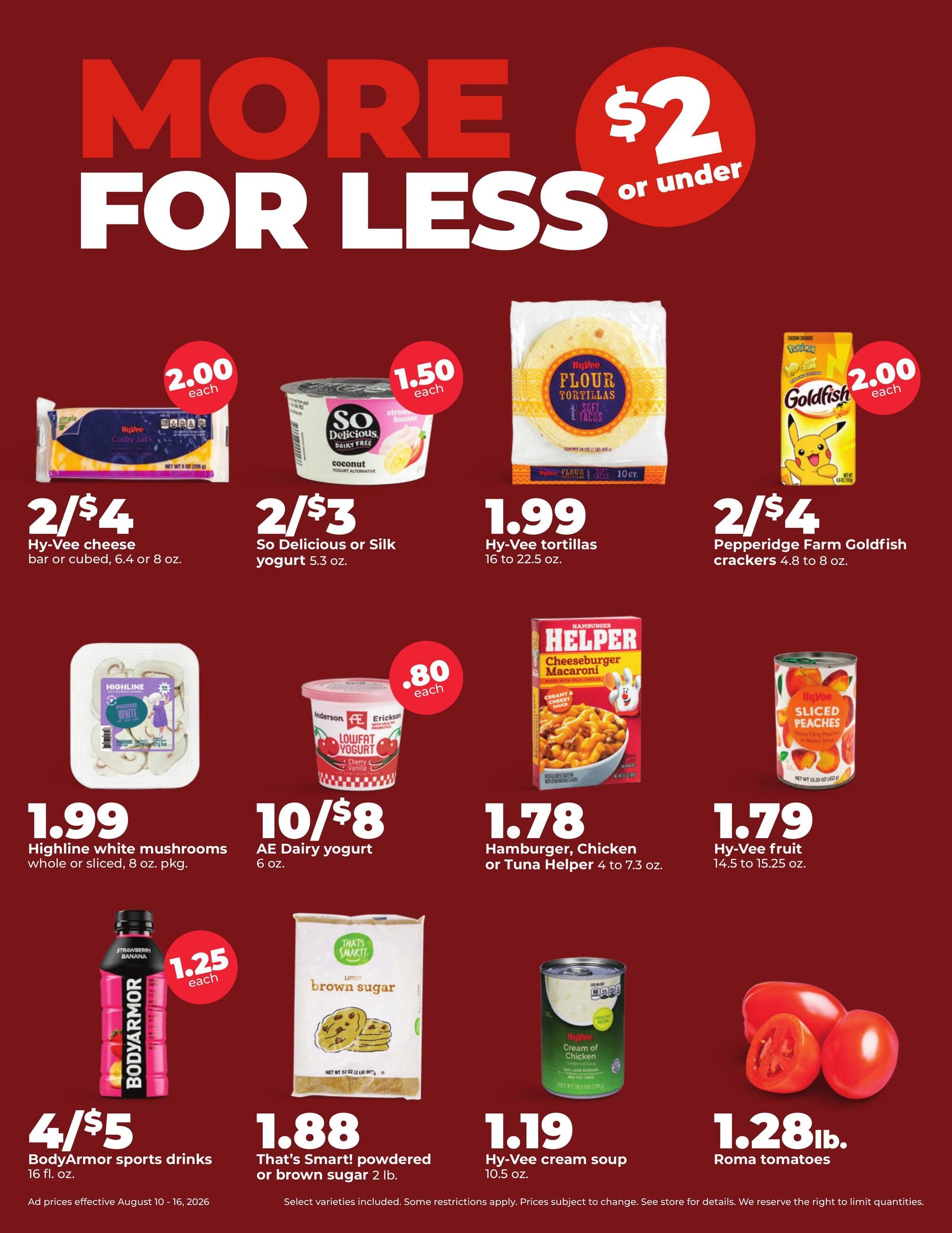 Hy-Vee (Kearney Area, NE) Weekly Ad August 10 - 16, 2026