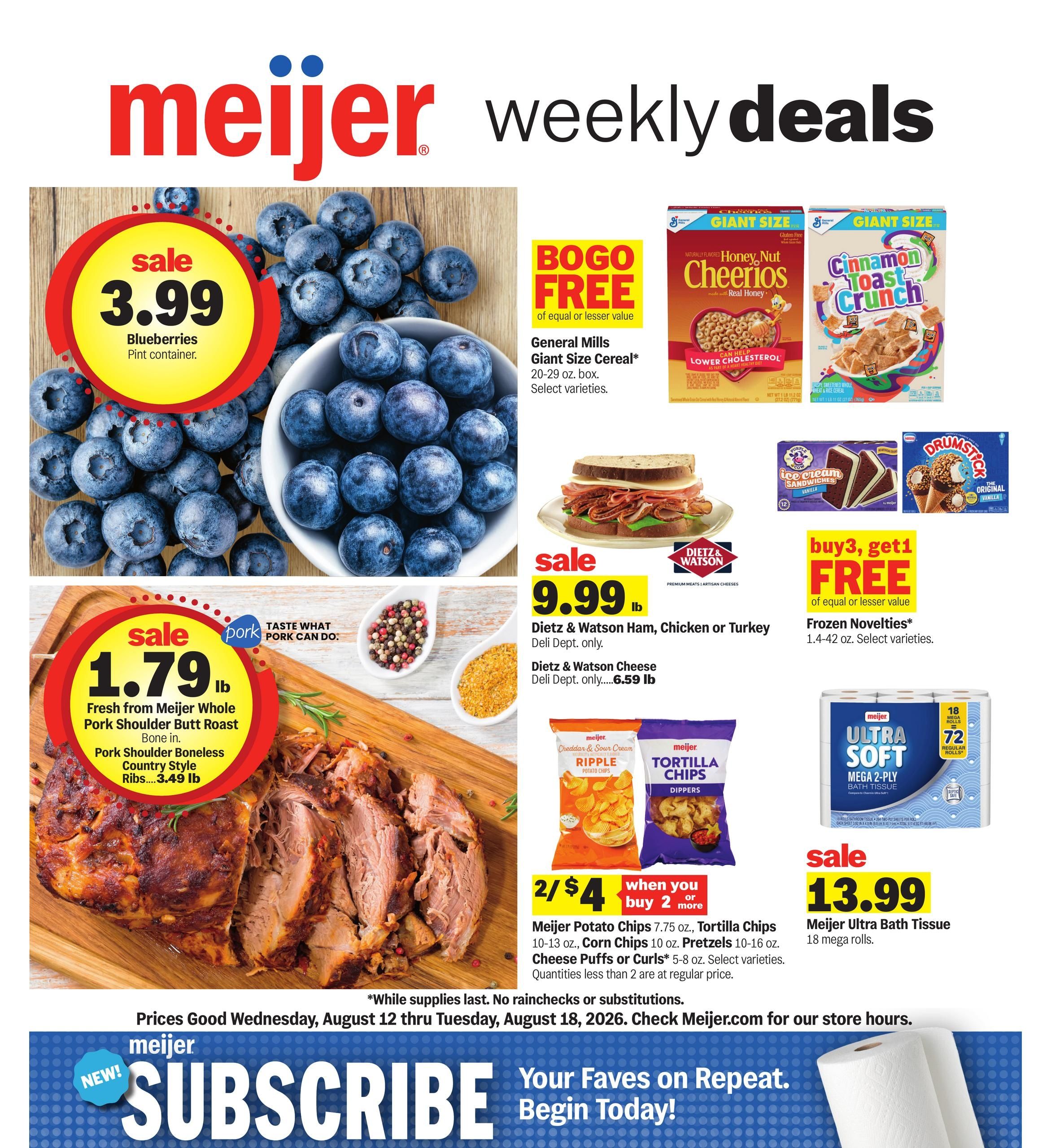 Meijer (Fort Wayne Area, IN) Weekly Ad August 12 - 18, 2026