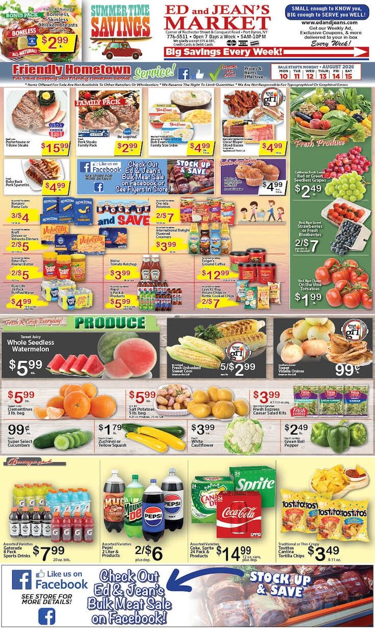Ed and Jean's Market Weekly Ad August 9 - 15, 2026