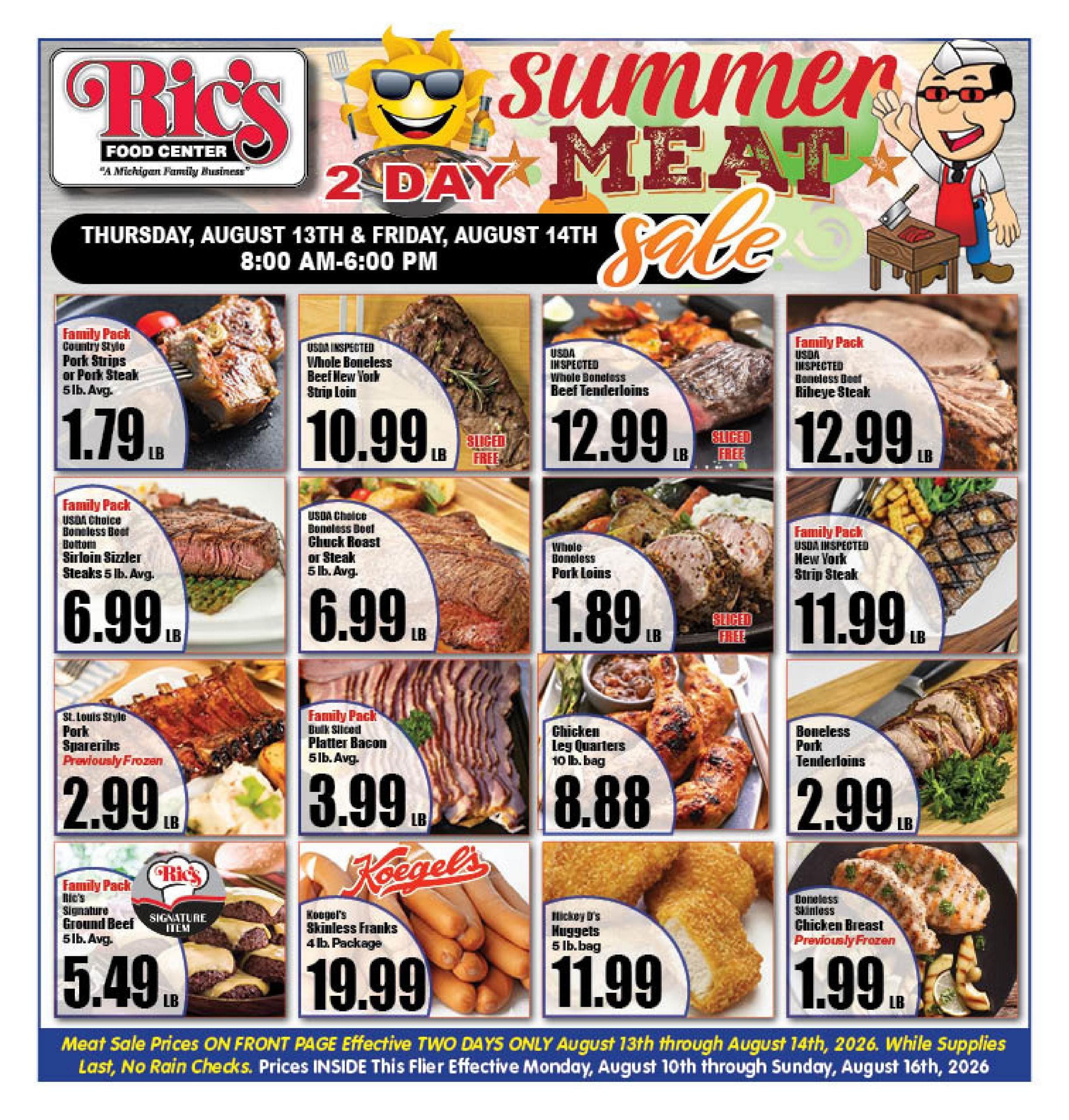 Ric's Food Center Weekly Ad August 10 - 16, 2026