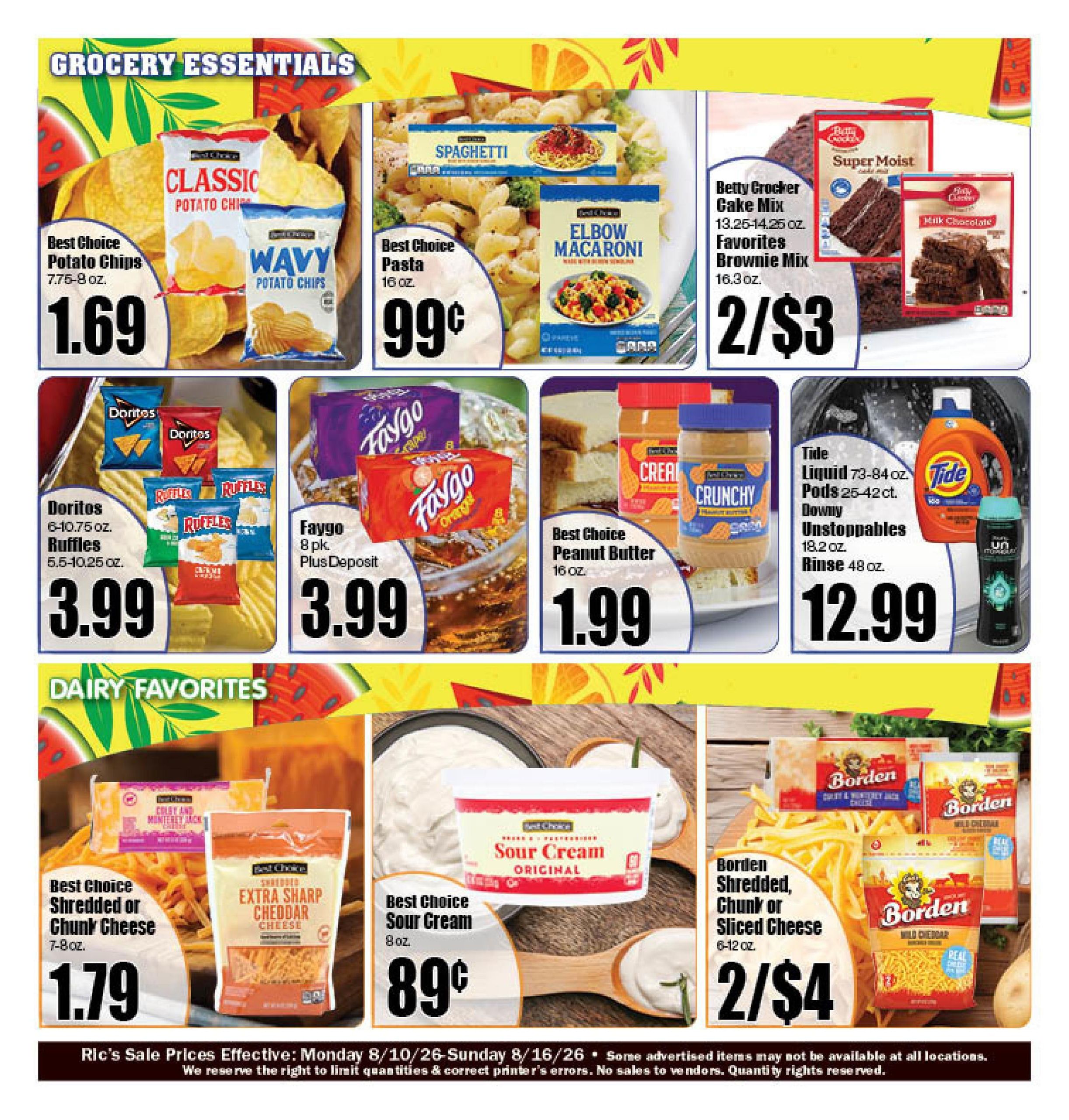 Ric's Food Center Weekly Ad August 10 - 16, 2026