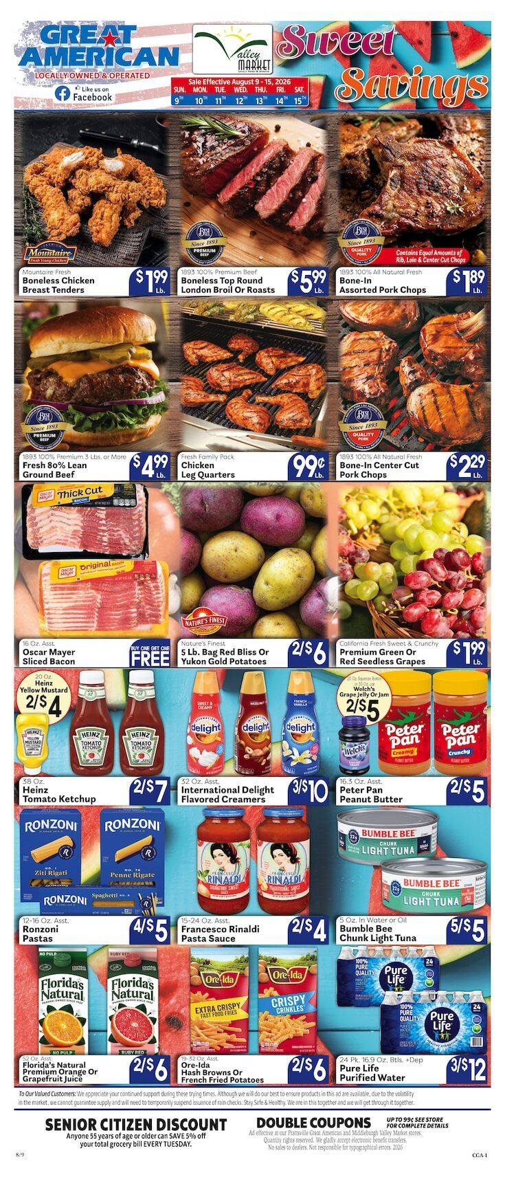 Valley Market and Jim's Great American Weekly Ad September 9 - 15, 2026