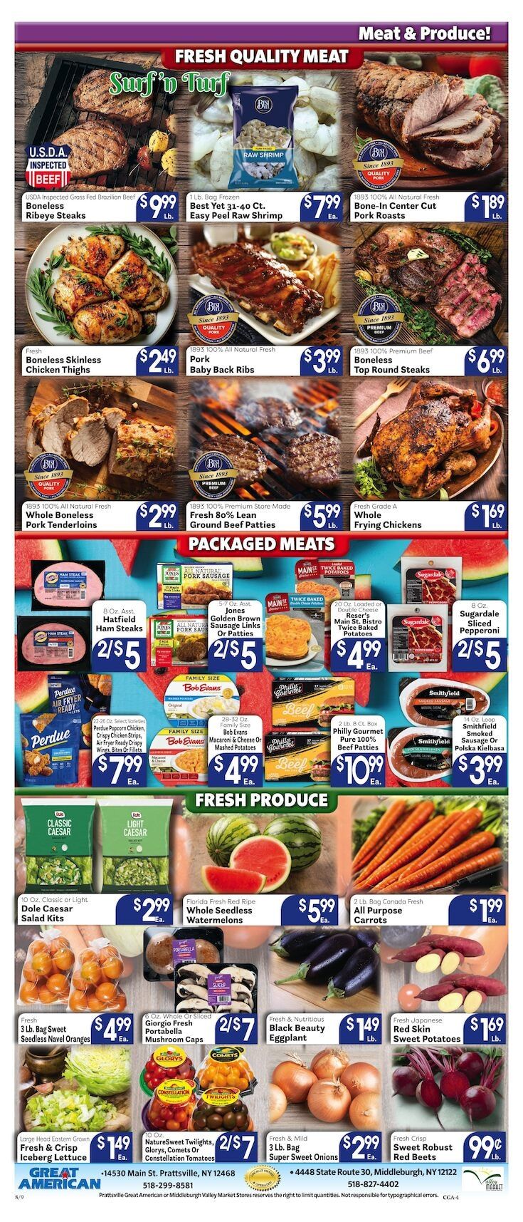 Valley Market and Jim's Great American Weekly Ad September 9 - 15, 2026