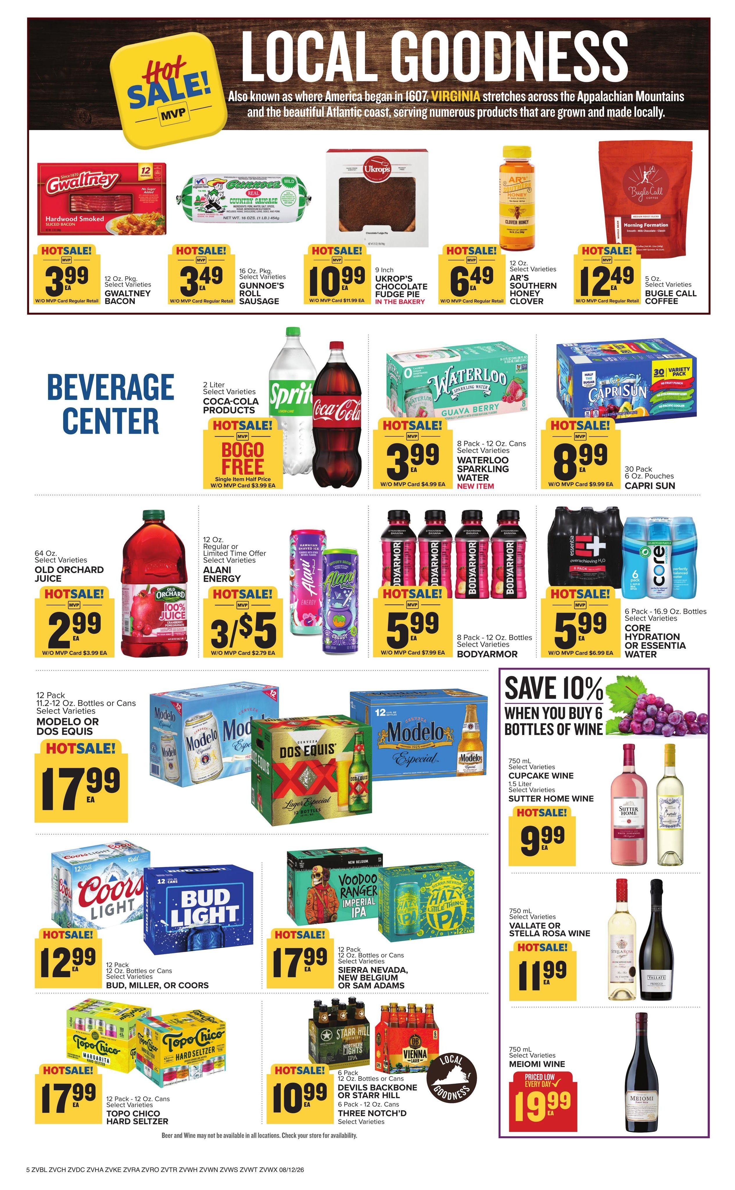 Food Lion (Bridgewater–Staunton Area, VA) Weekly Ad August 12 - 18, 2026