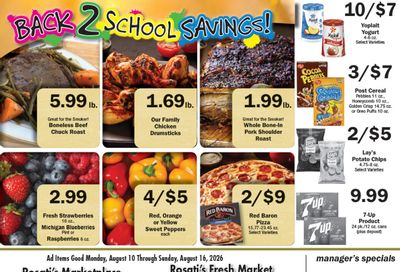 Rosati's Marketplace Weekly Ad August 10 - 16, 2026