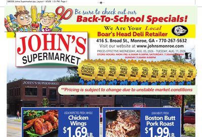 John's Supermarket Weekly Ad August 5 - 11, 2026