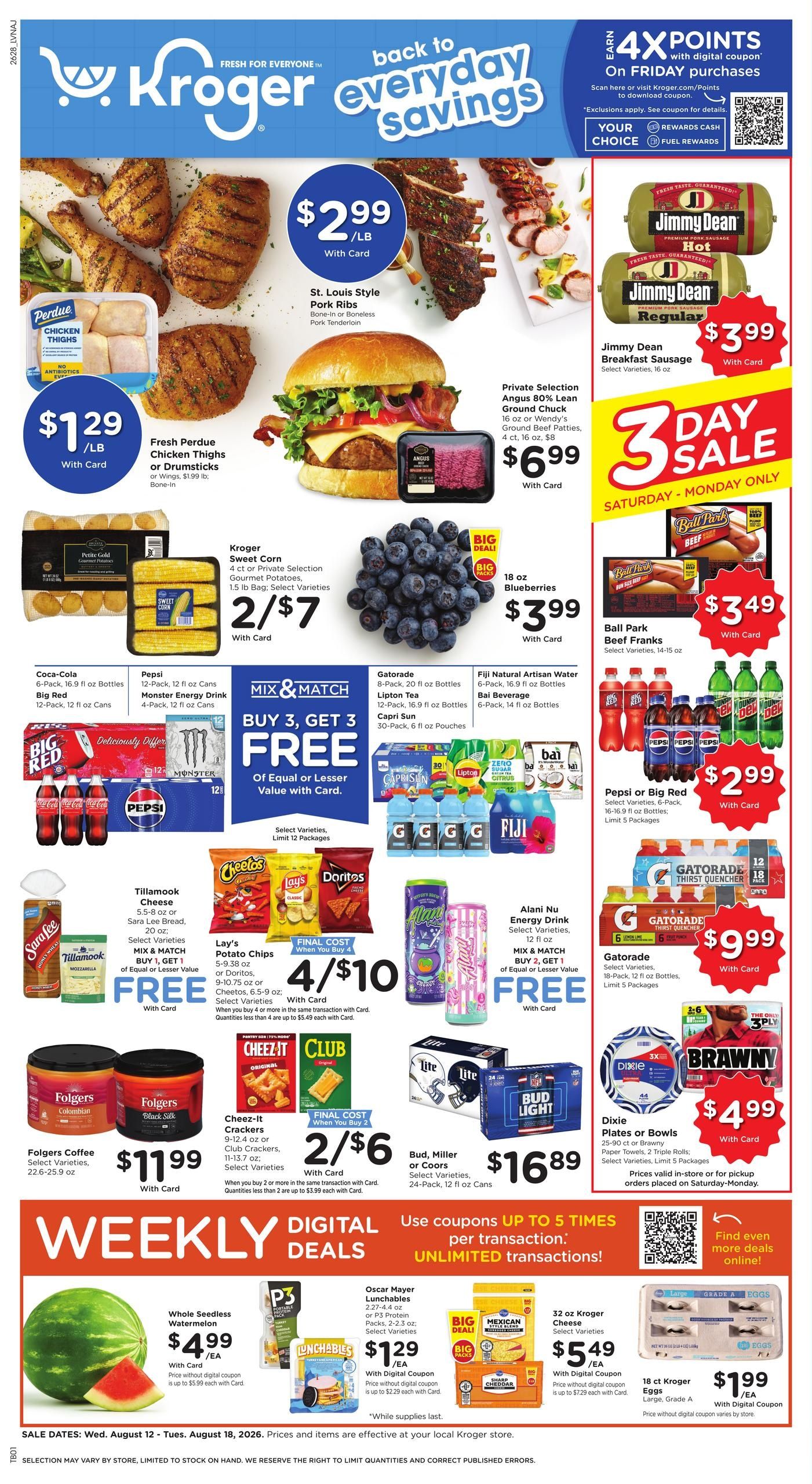 Kroger (Jeffersonville–New Albany Area, IN) Weekly Ad August 12 - 18, 2026