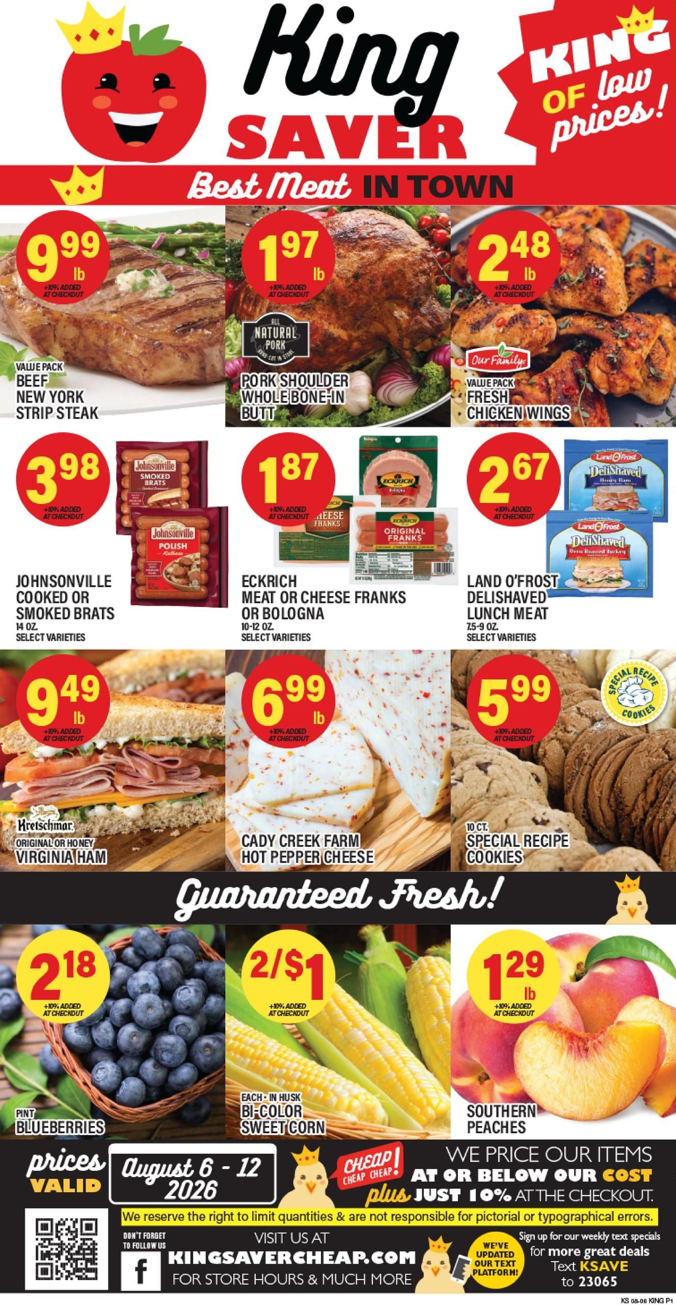King Saver Weekly Ad August 6 - 12, 2026