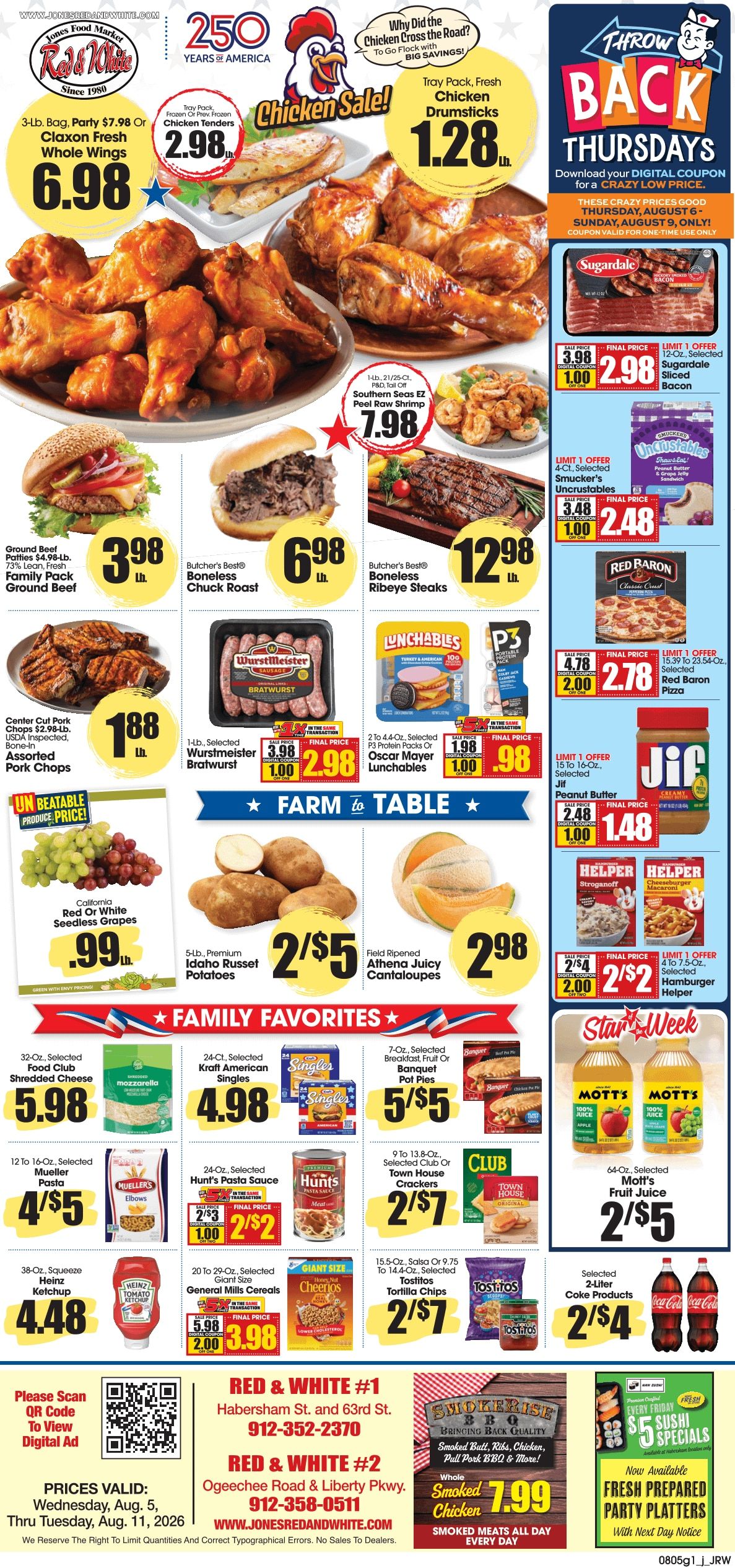 Jones Red & White Weekly Ad August 5 - 11, 2026