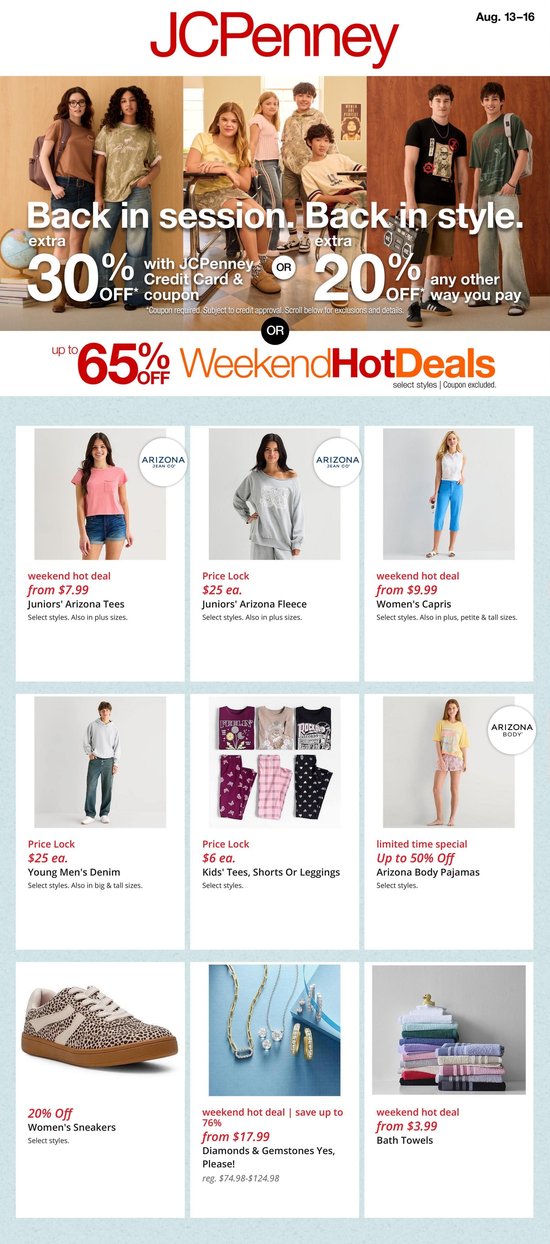 JCPenney Store Ads Weekly Ad August 13 - 16, 2026