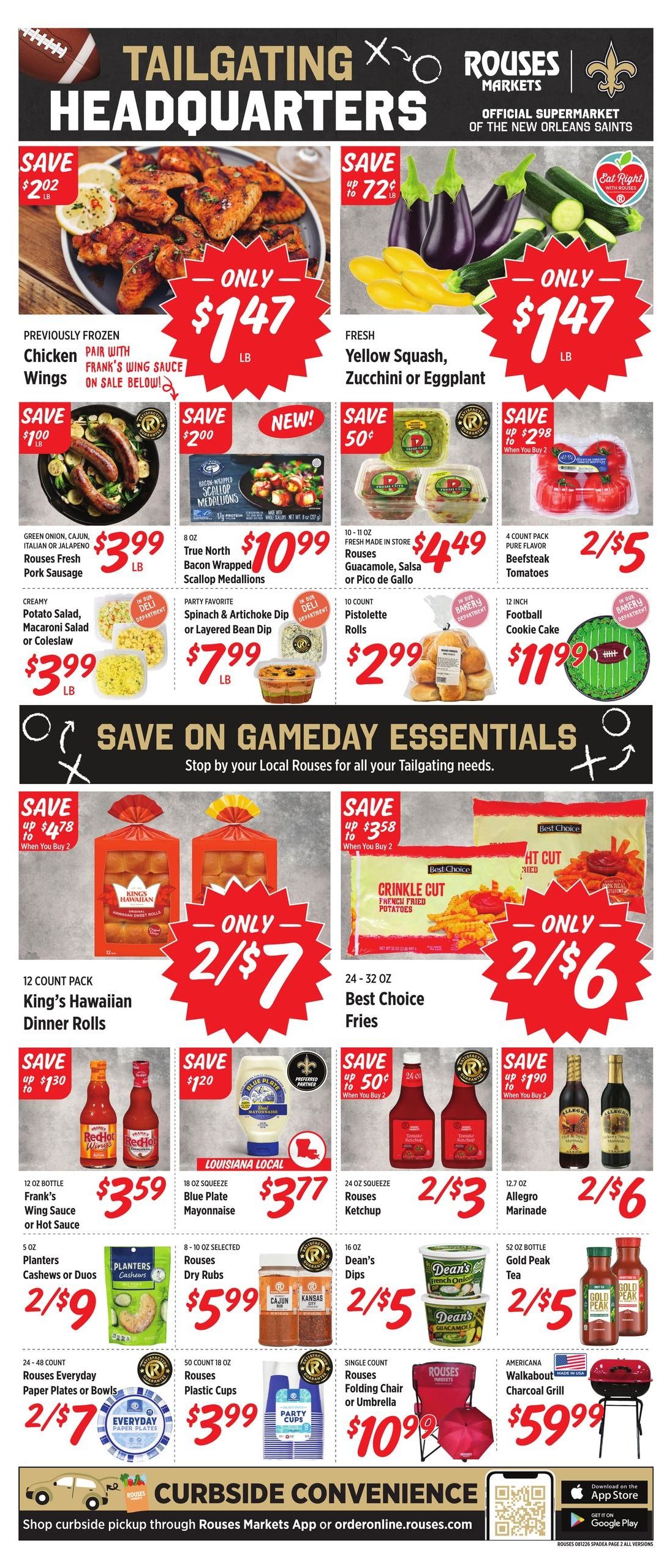 Rouses Supermarkets (Baton Rouge Area, LA) Weekly Ad August 12 - 19, 2026
