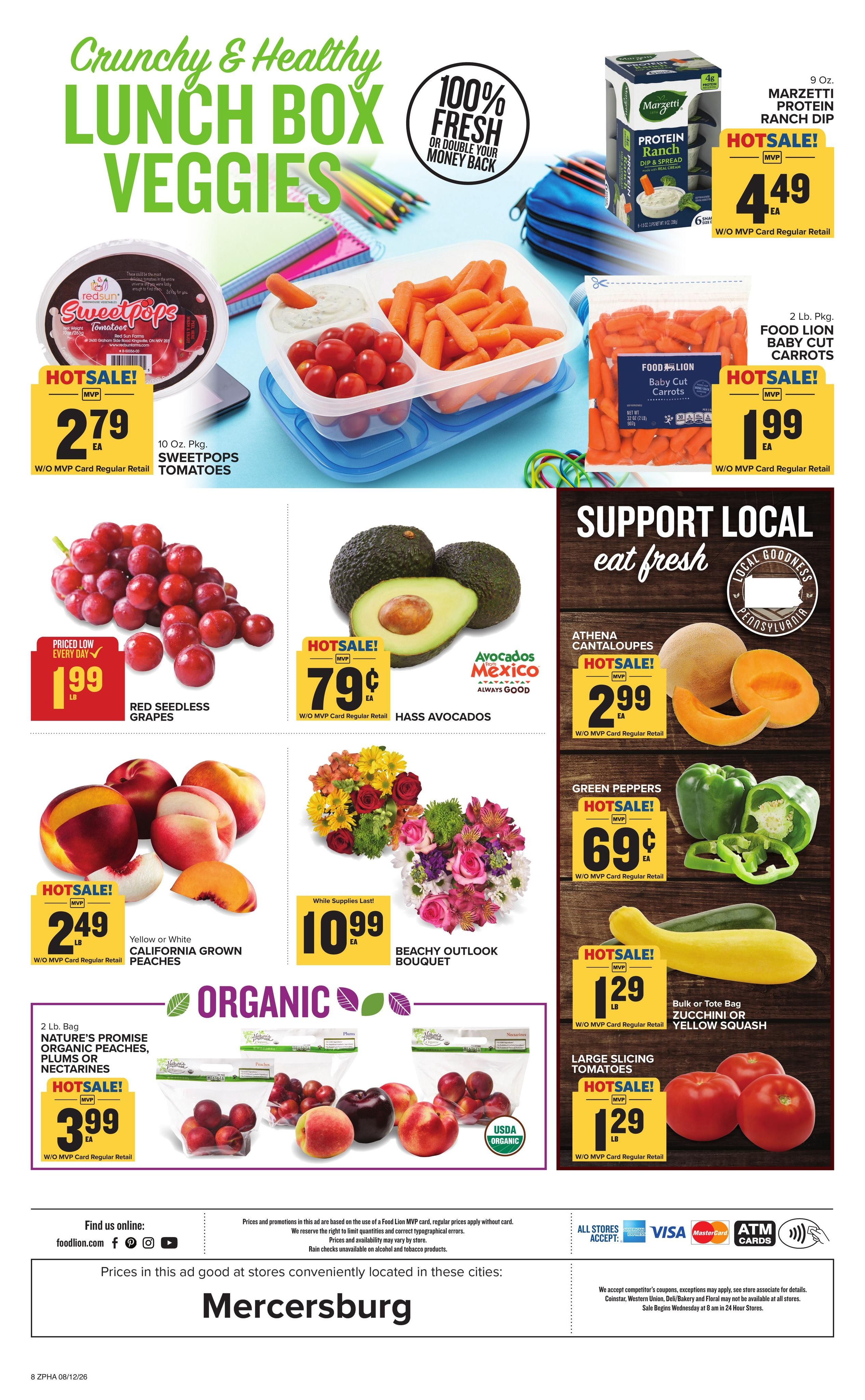 Food Lion (Chambersburg Area, PA) Weekly Ad August 12 - 18, 2026