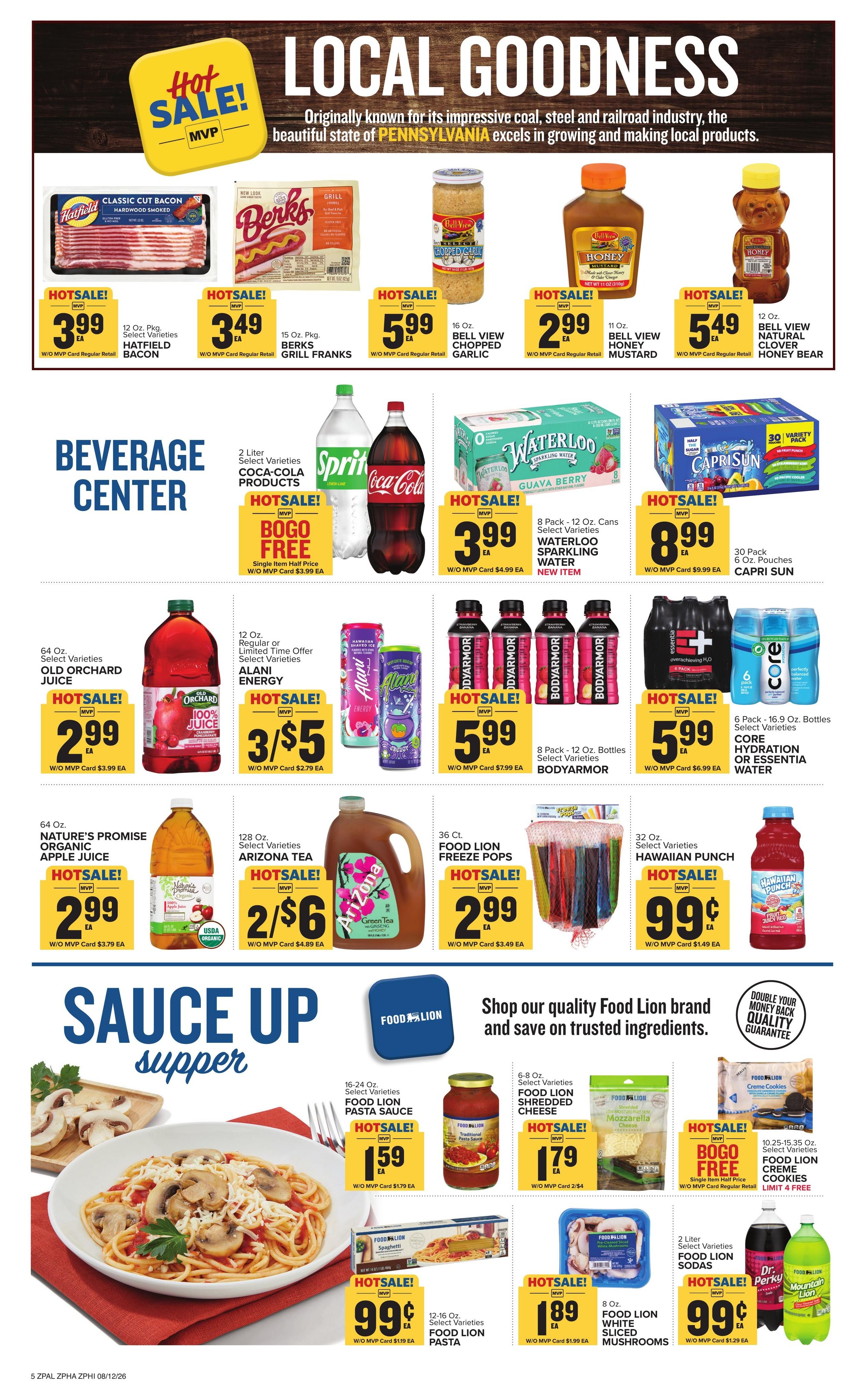 Food Lion (Chambersburg Area, PA) Weekly Ad August 12 - 18, 2026