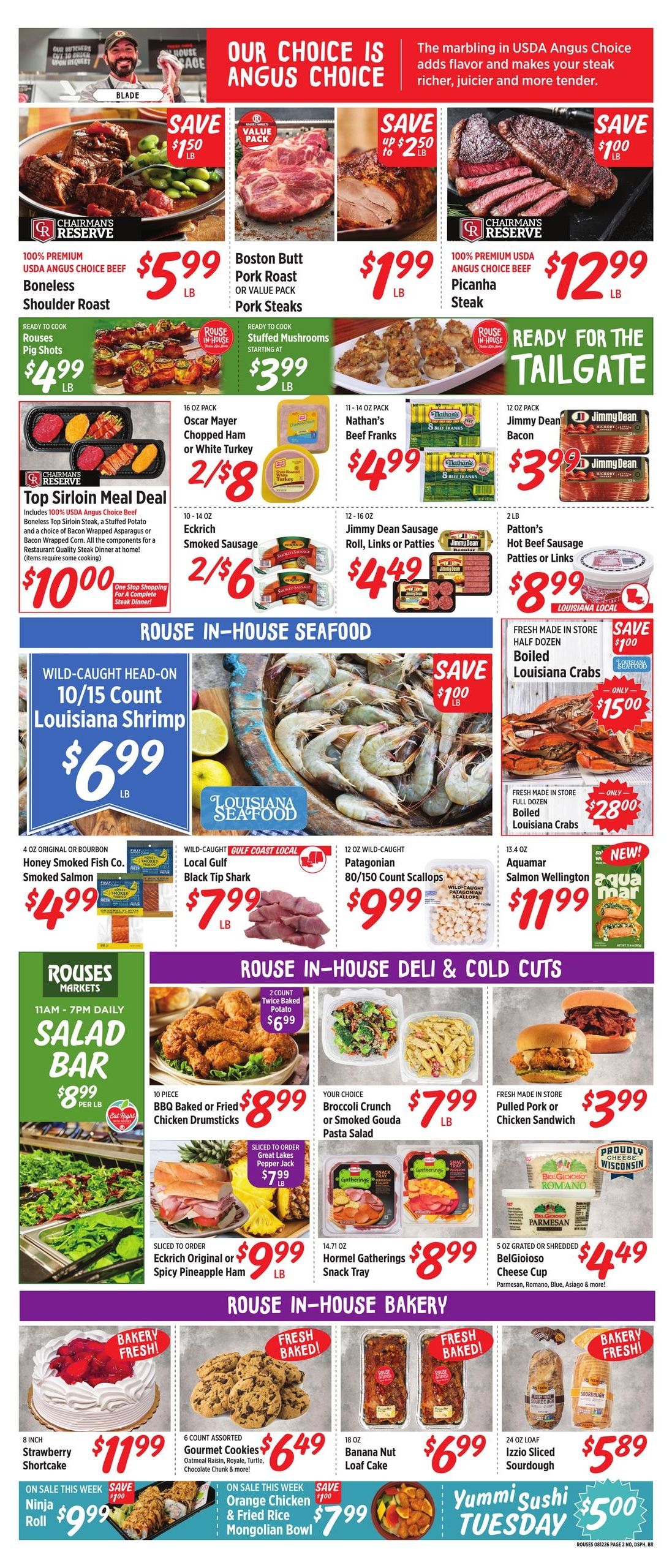 Rouses Supermarkets (New Orleans–Arabi Area, LA) Weekly Ad August 12 - 19, 2026