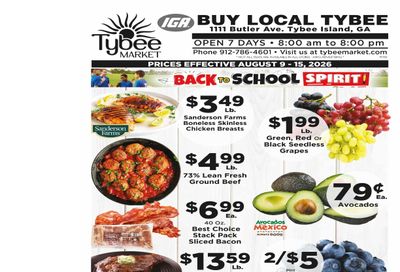 Tybee Market Weekly Ad August 9 - 15, 2026