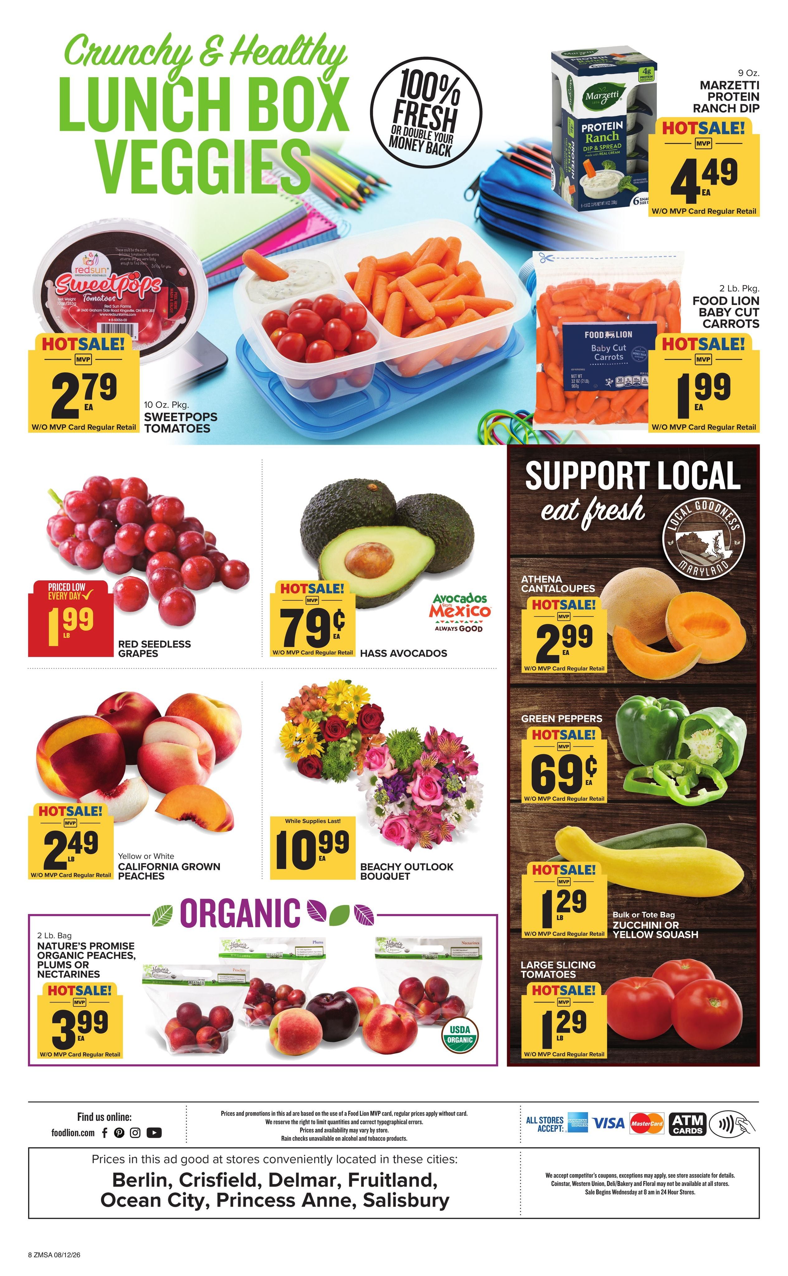 Food Lion (Salisbury Area, MD) Weekly Ad August 12 - 18, 2026