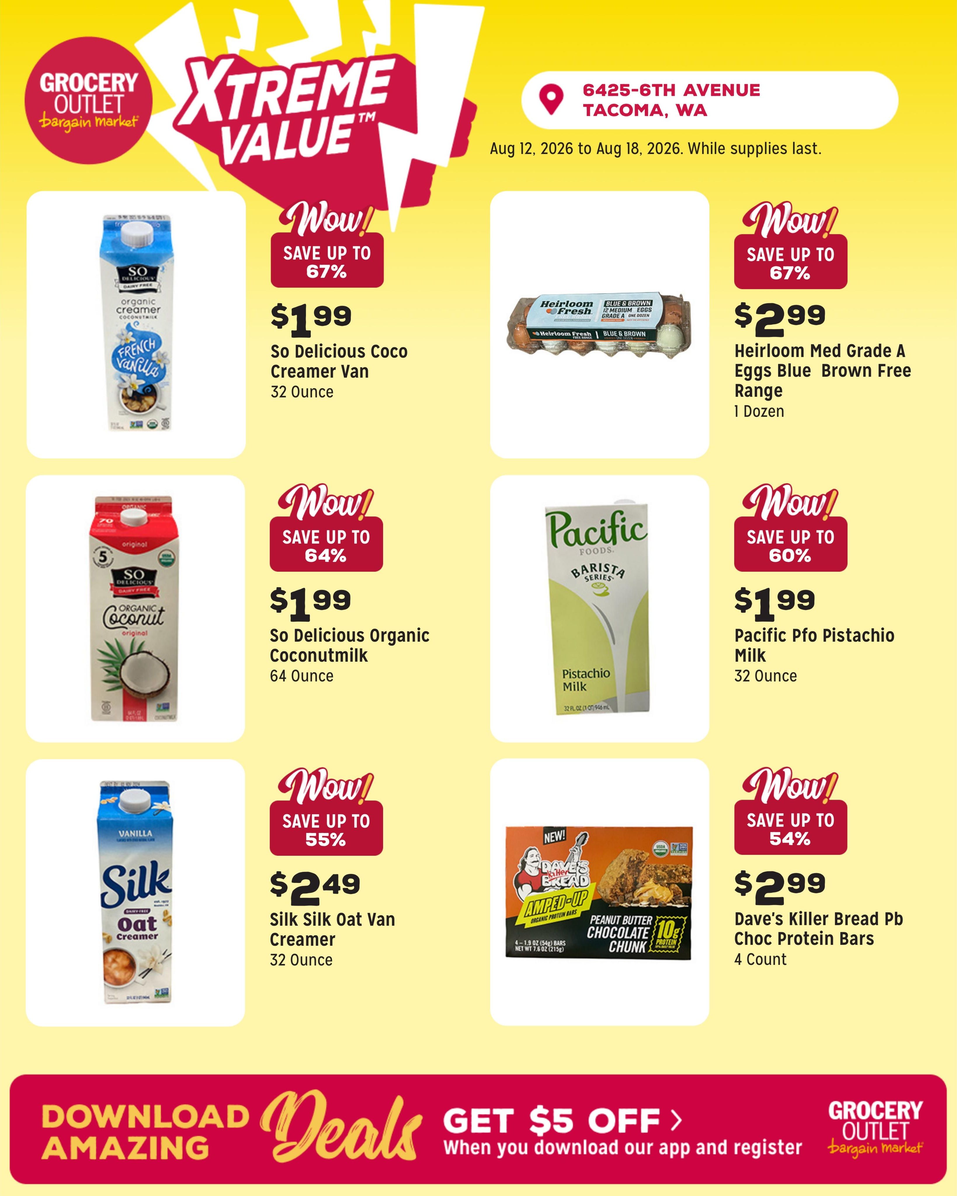 Grocery Outlet (Tacoma Area, WA) Weekly Ad August 12 - 18, 2026