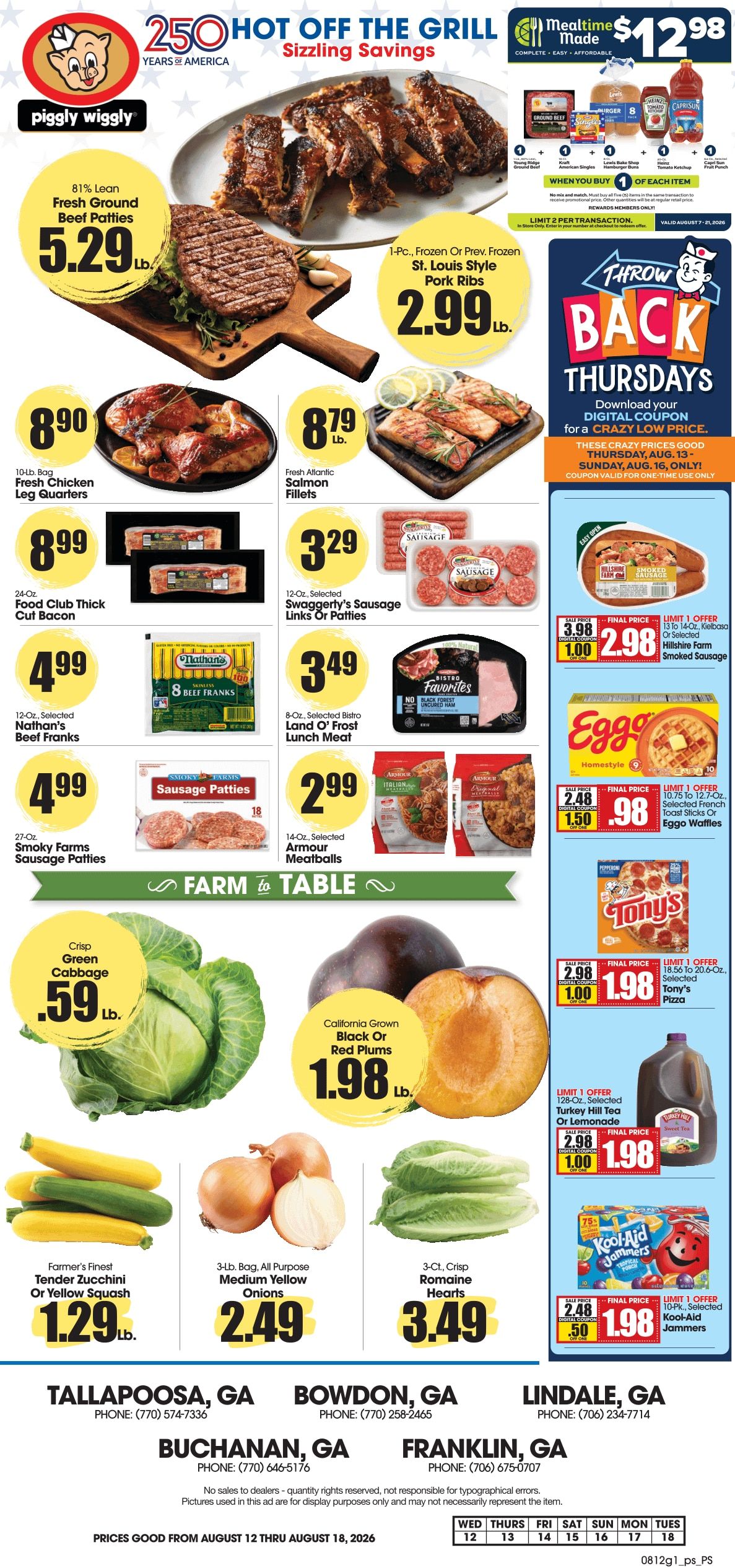 Piggly Wiggly GA Weekly Ad August 12 - 18, 2026