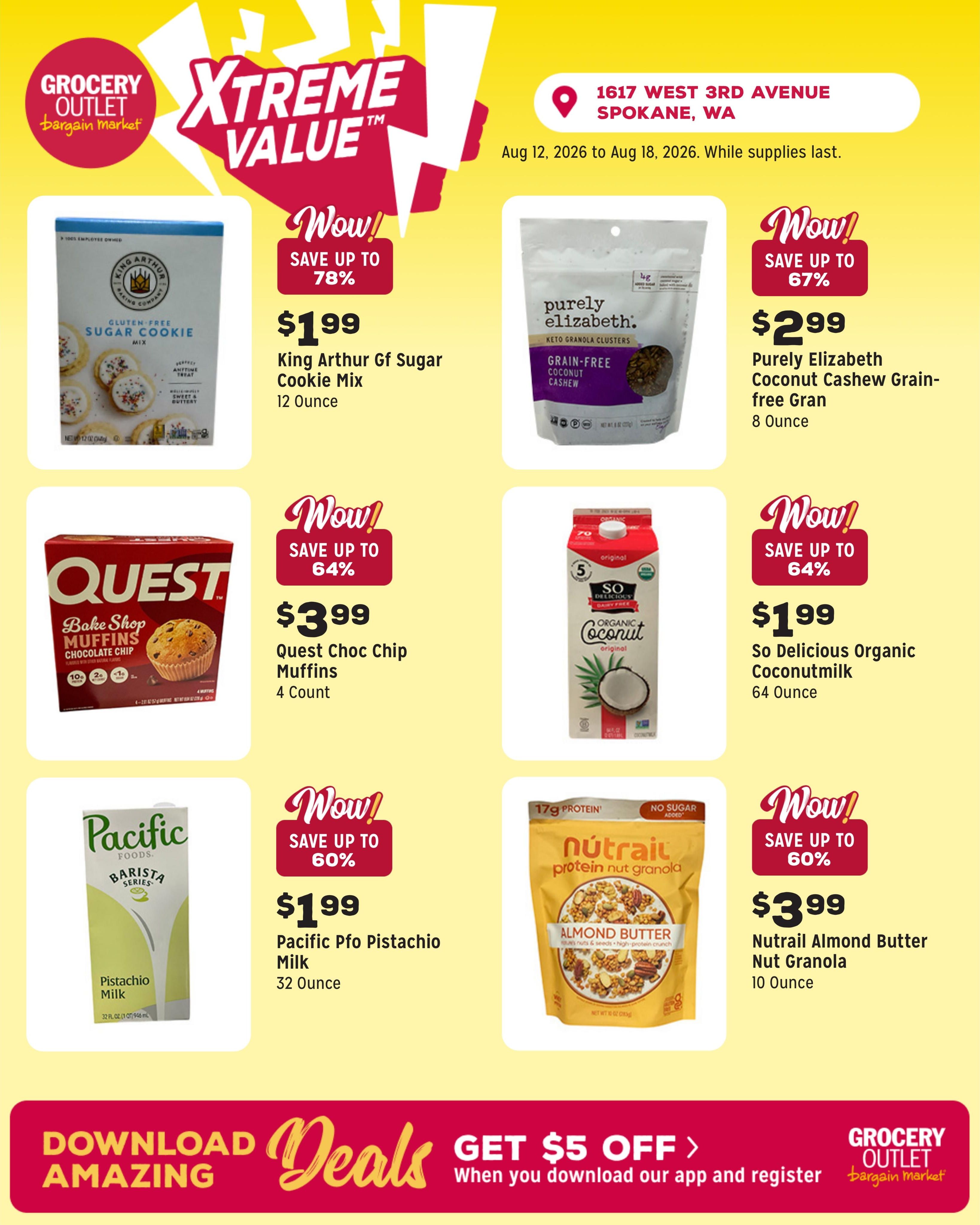 Grocery Outlet (Spokane–Airway Heights Area, WA) Weekly Ad August 12 - 18, 2026