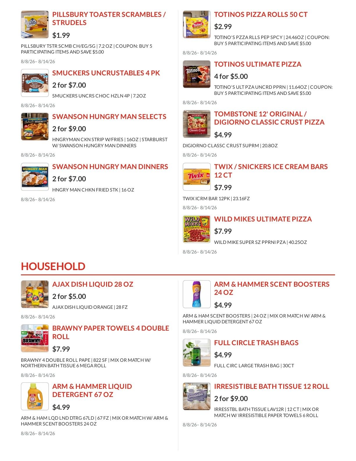 Shoppers Value Foods Macon Weekly Ad August 8 - 14, 2026