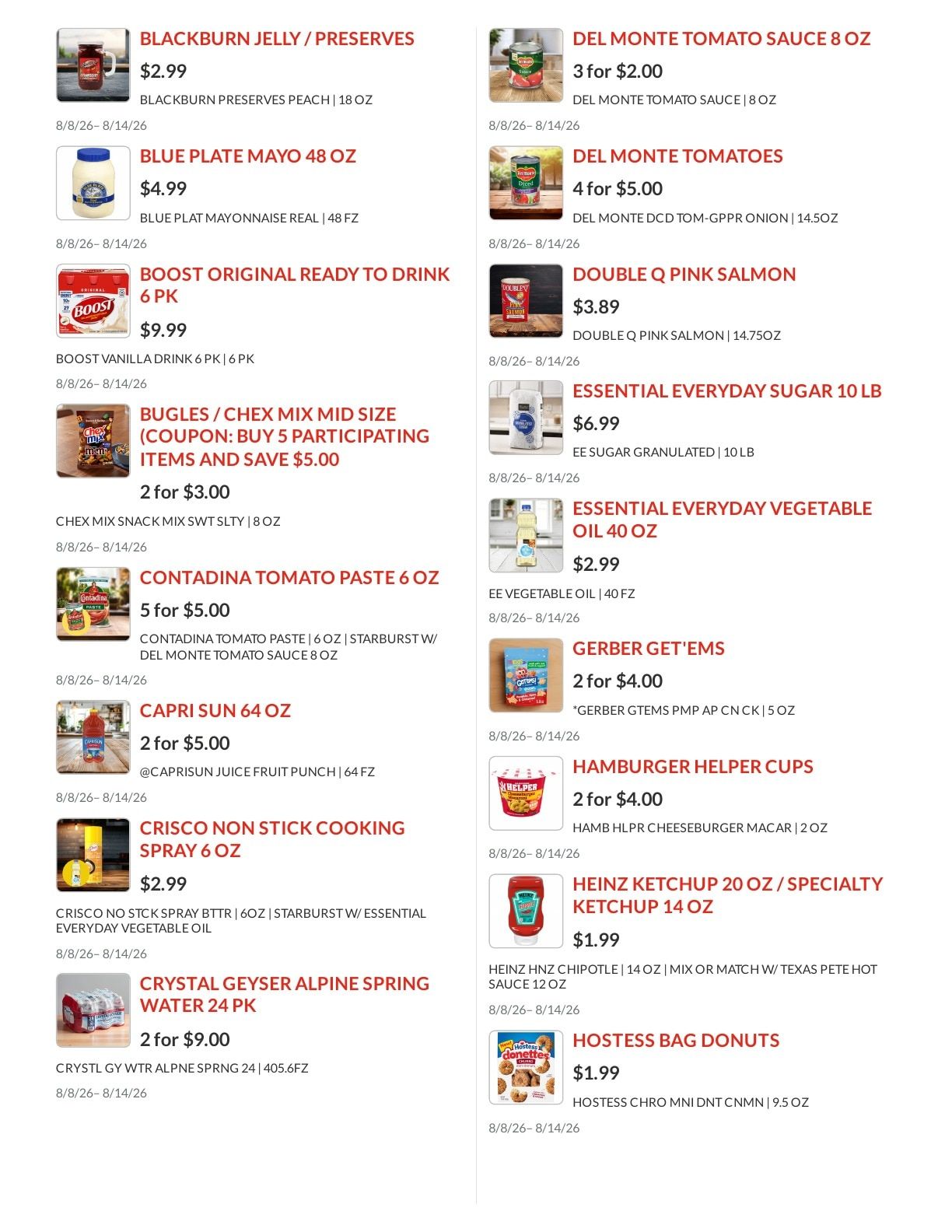 Shoppers Value Foods Macon Weekly Ad August 8 - 14, 2026