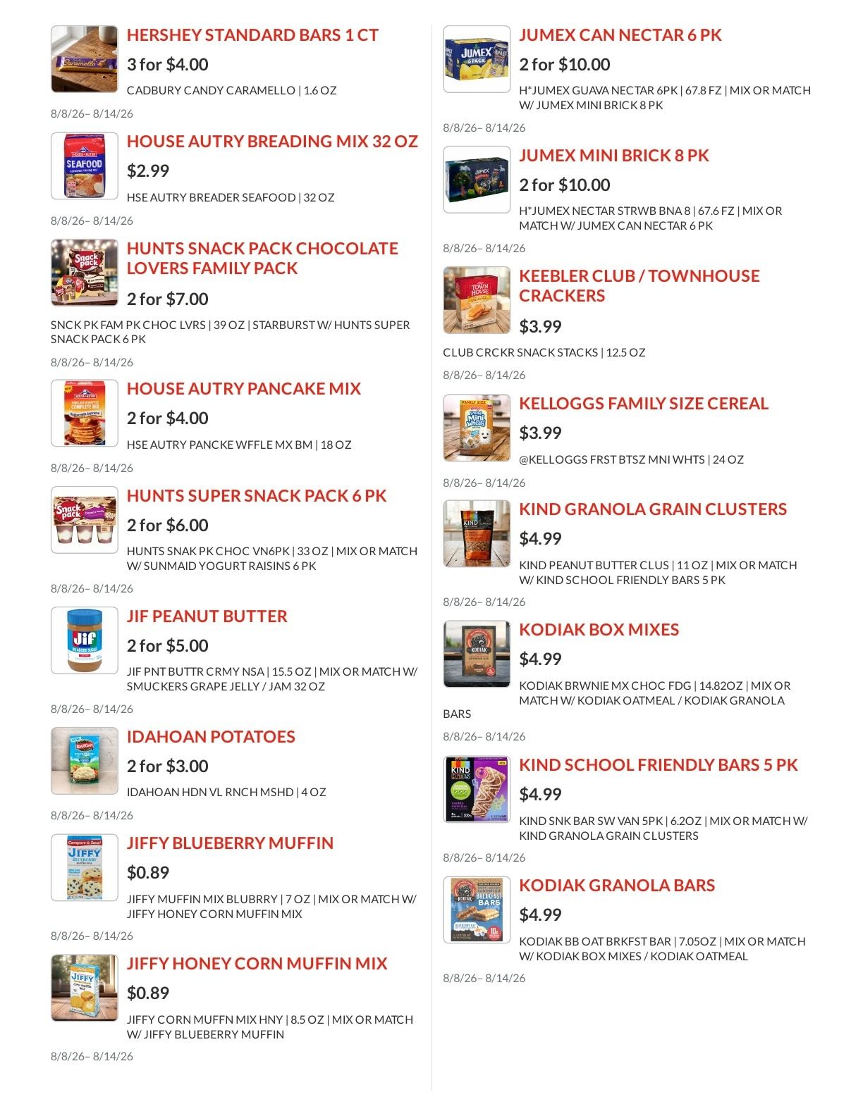 Shoppers Value Foods Macon Weekly Ad August 8 - 14, 2026