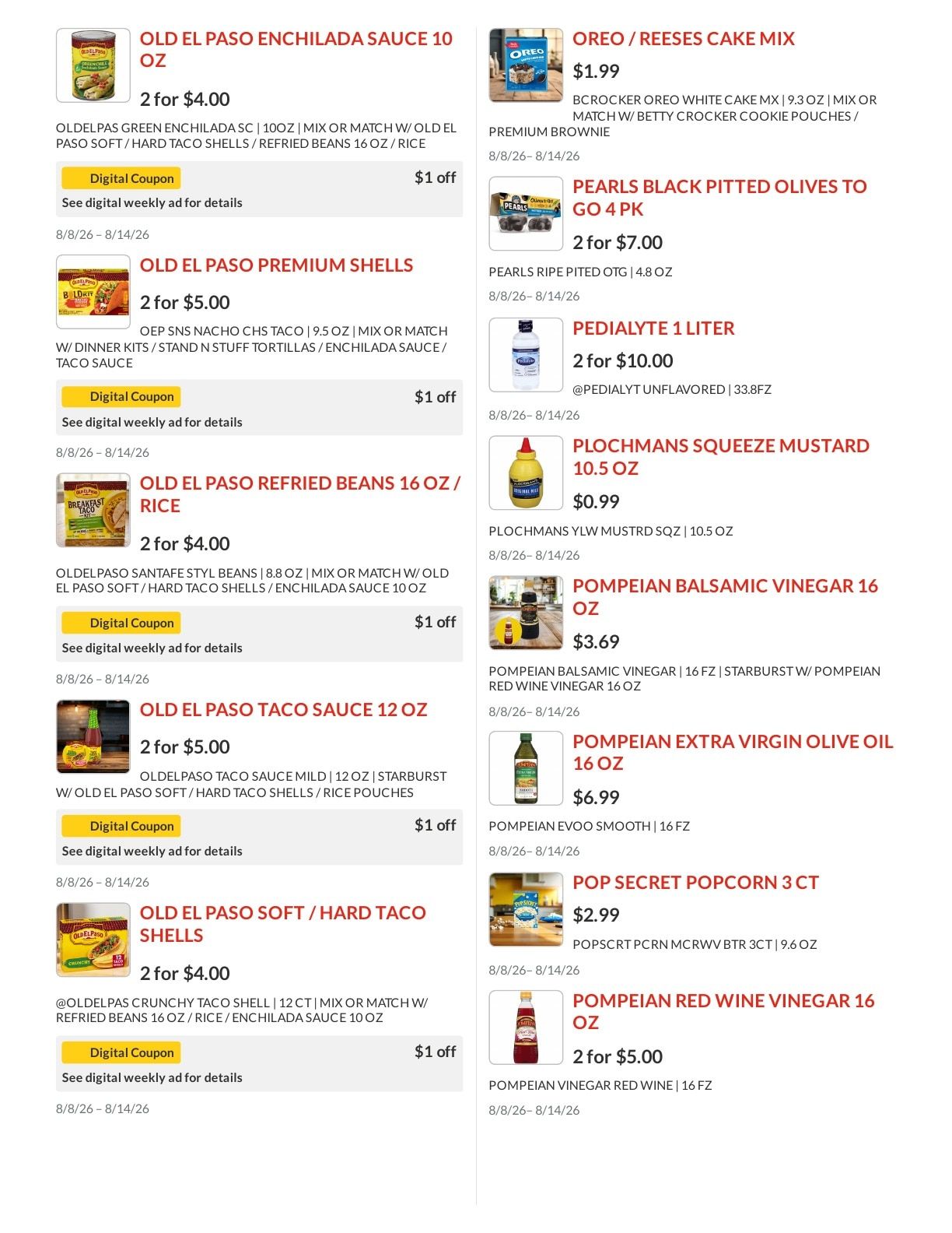 Shoppers Value Foods Macon Weekly Ad August 8 - 14, 2026