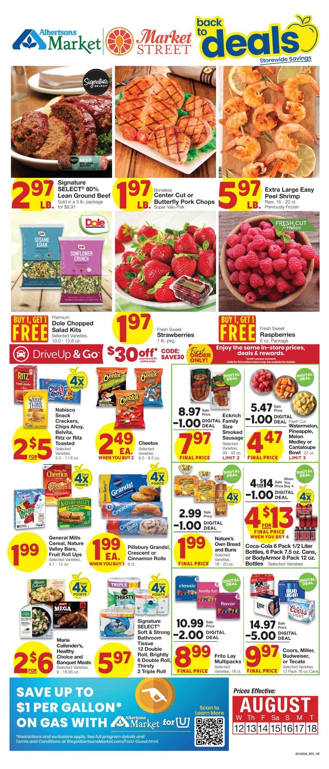 Albertsons Market (Santa Fe Area, NM) Weekly Ad August 12 - 18, 2026
