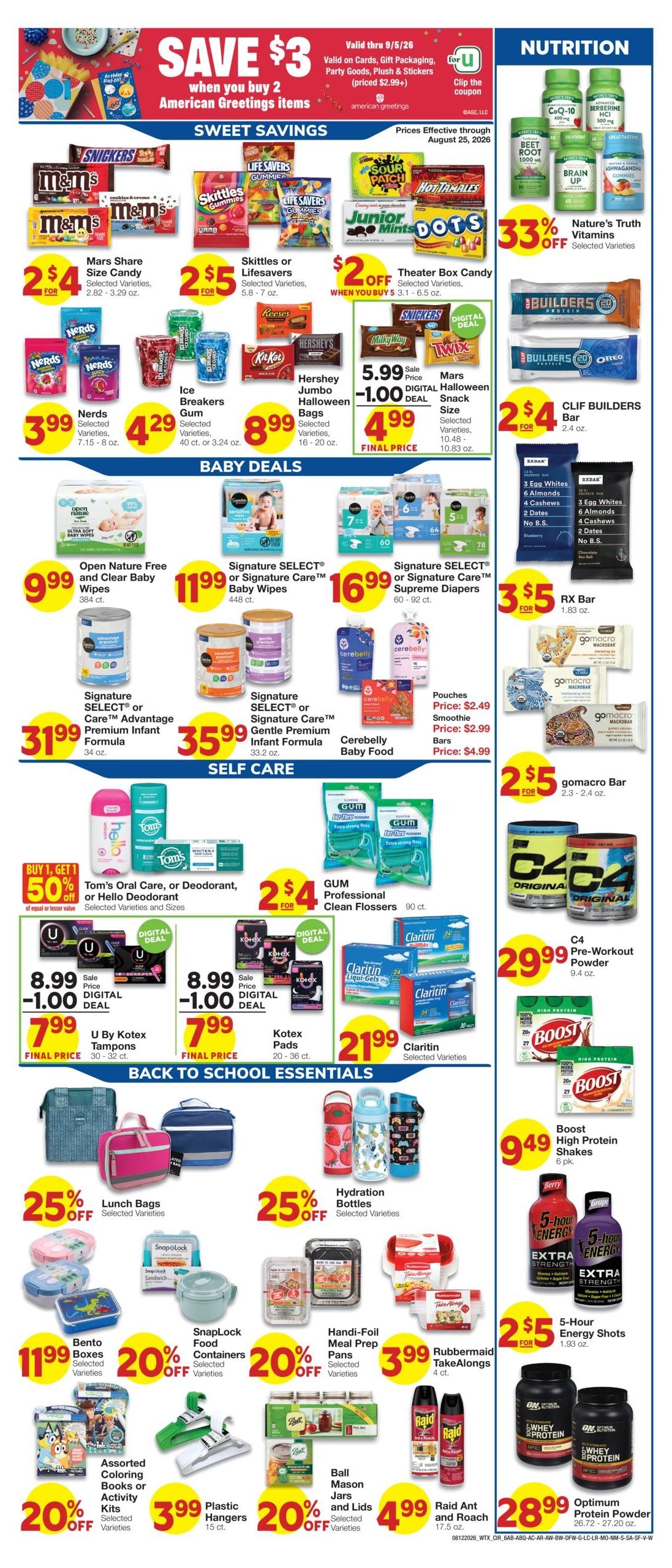 Albertsons Market (Santa Fe Area, NM) Weekly Ad August 12 - 18, 2026